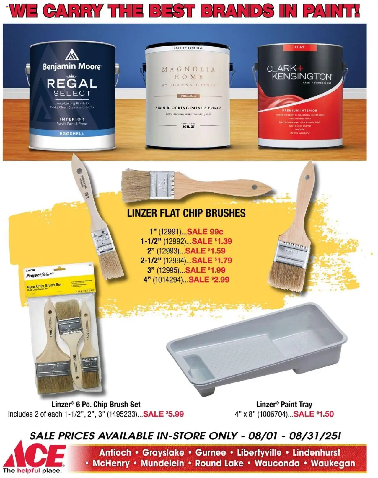 ACE Hardware Weekly Ad - valid from 01.08.2025 | Page: 2 | Products: Brushes, Acrylic, Brush, Pc