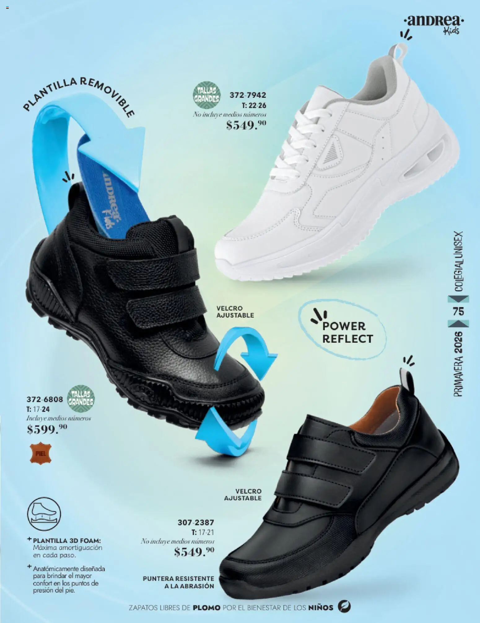 Nuevas ofertas de Andrea válidas en toda la República Mexicana desde el 25.01.2026. ¡Encuentra las mejores ofertas en Andrea catálogo Infantil! | Página: 75 | Productos: Zapatos