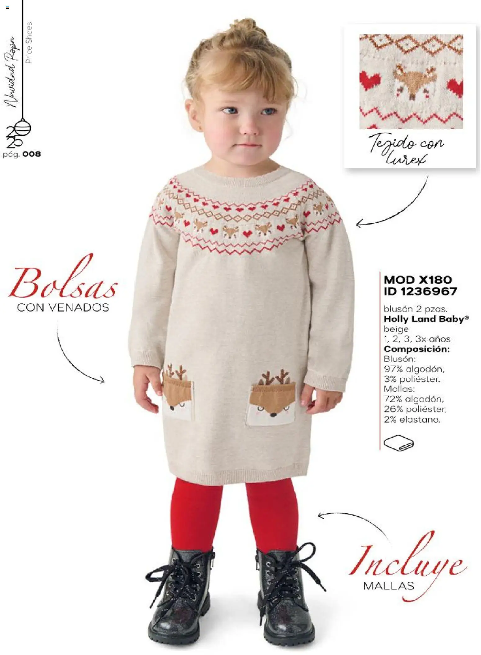 Nuevas ofertas de Price Shoes válidas en toda la República Mexicana desde el 16.11.2025. ¡Encuentra las mejores ofertas en Price Shoes catálogo Navidad Ropa! | Página: 8 | Productos: Mallas