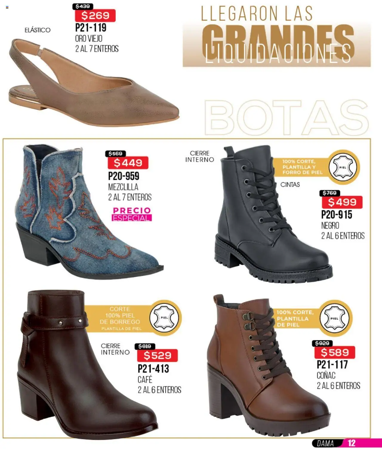 Nuevas ofertas de Cklass válidas en toda la República Mexicana desde el 09.09.2025. ¡Encuentra las mejores ofertas en Cklass - Catálogo Liquidacion Calzado! | Página: 13 | Productos: Botas, Café