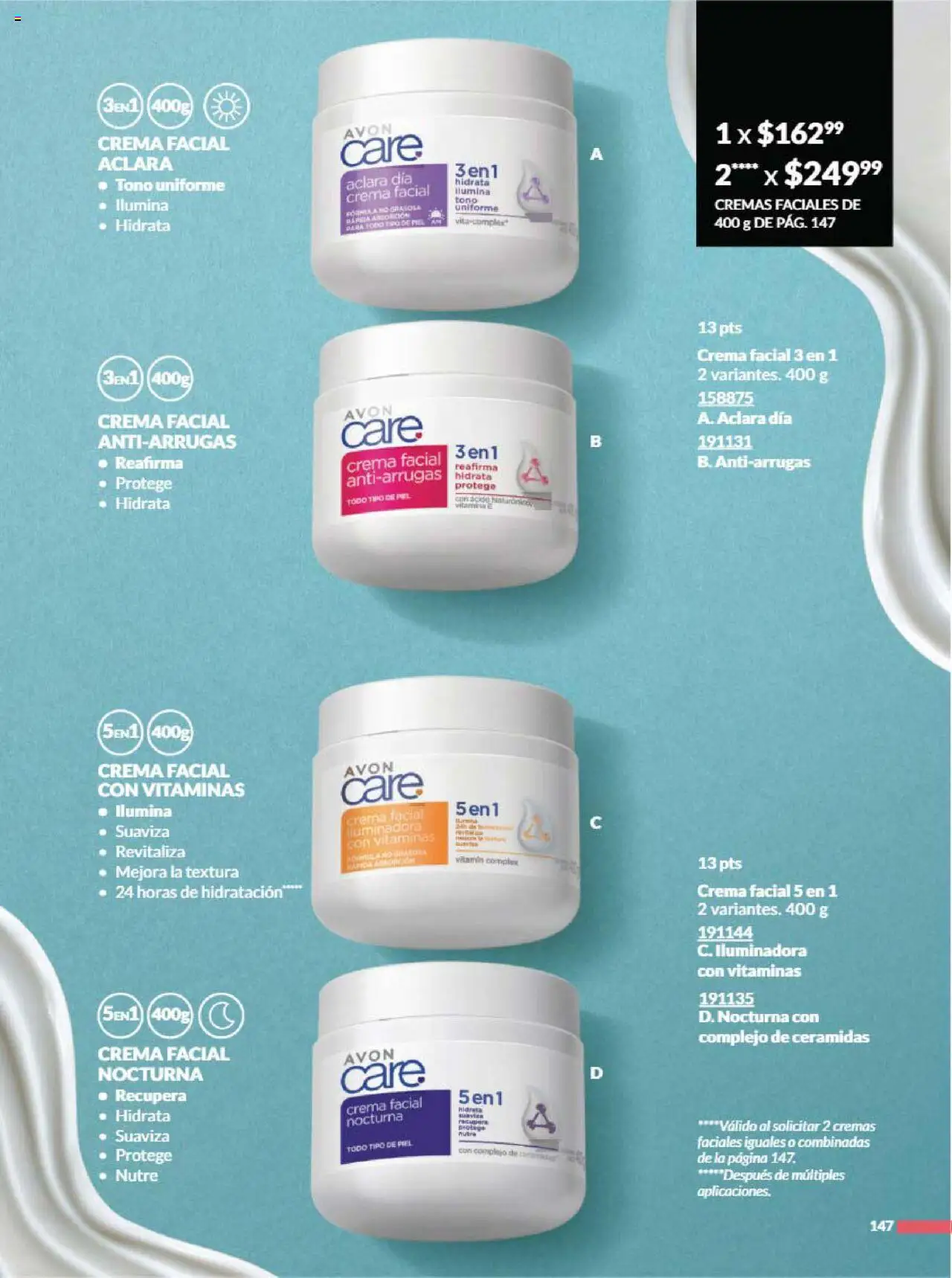 Nuevas ofertas de AVON válidas en toda la República Mexicana desde el 09.08.2025. ¡Encuentra las mejores ofertas en AVON - Campaña 13 2025! | Página: 156 | Productos: Crema, Vitaminas