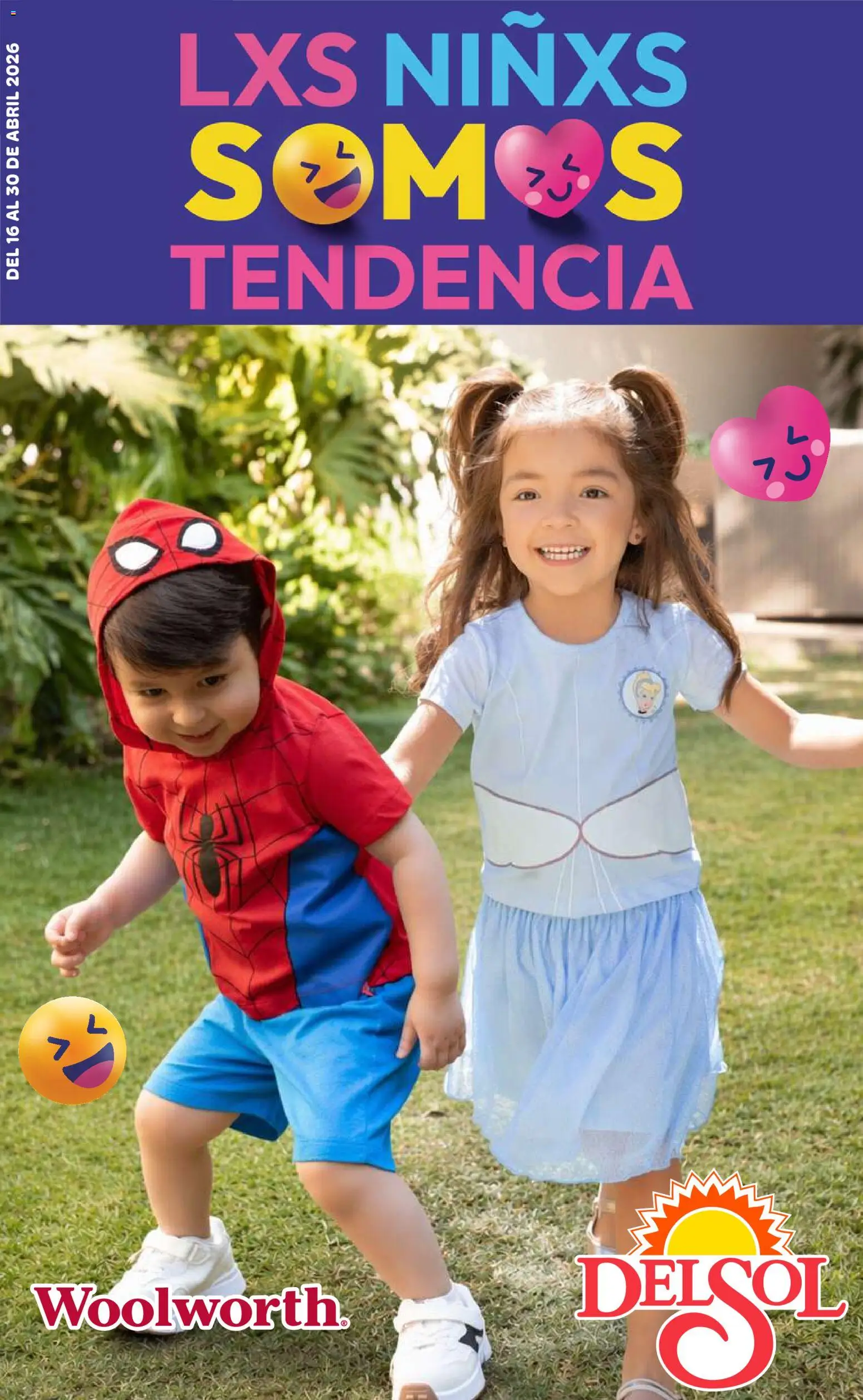 Nuevas ofertas de Del Sol y Woolworth válidas en toda la República Mexicana desde el 16.04.2026. ¡Encuentra las mejores ofertas en Del Sol y Woolworth katalog Moda Niños 2026! | Página: 1