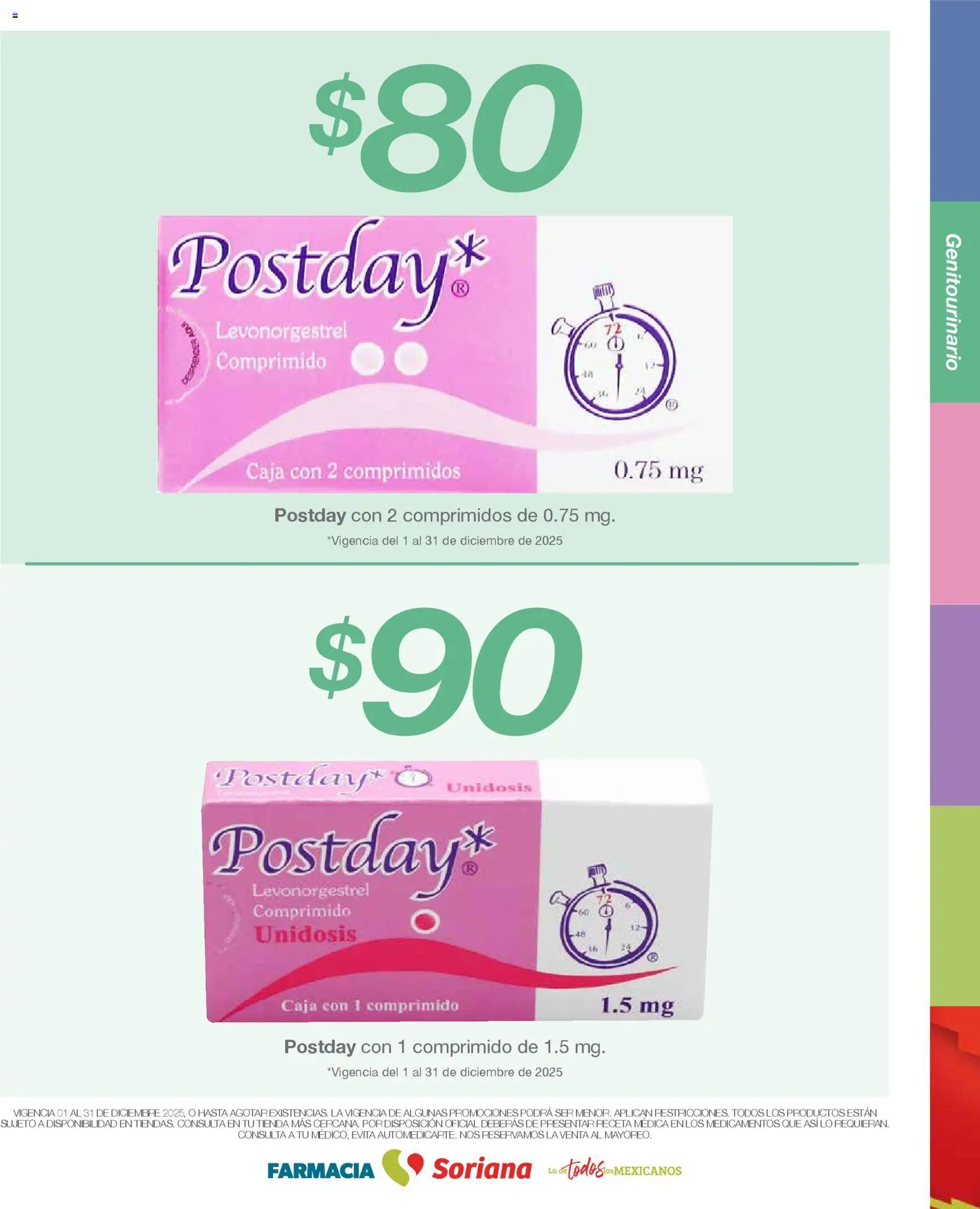 Nuevas ofertas de Soriana válidas en toda la República Mexicana desde el 01.12.2025. ¡Encuentra las mejores ofertas en Soriana - Folleto Farmacia Soriana Diciembre Mercado Nacional! | Página: 15