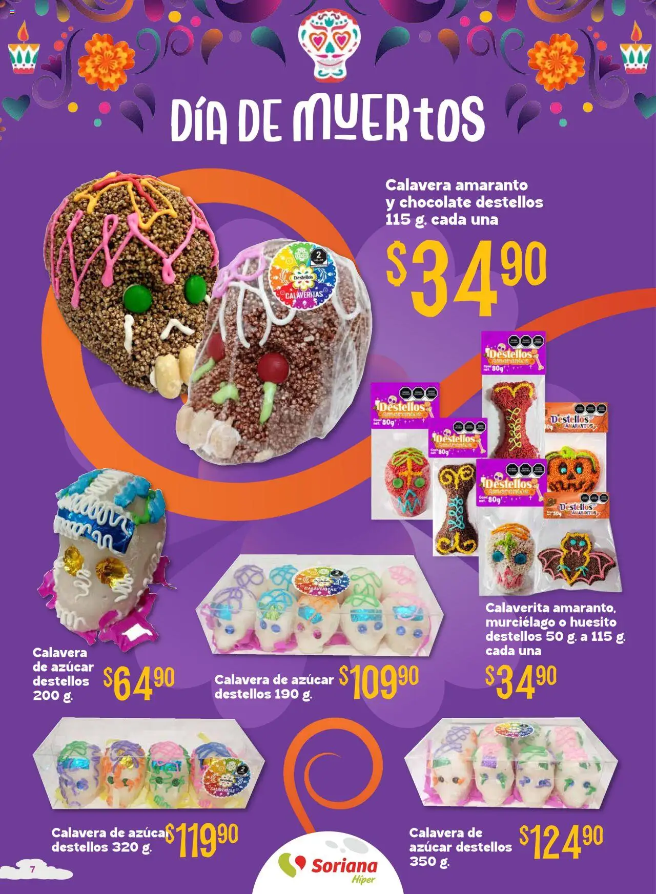 Nuevas ofertas de Soriana válidas en toda la República Mexicana desde el 25.09.2025. ¡Encuentra las mejores ofertas en Soriana - Halloween y Día de Muertos Híper Nacional! | Página: 7 | Productos: Azúcar, Chocolate