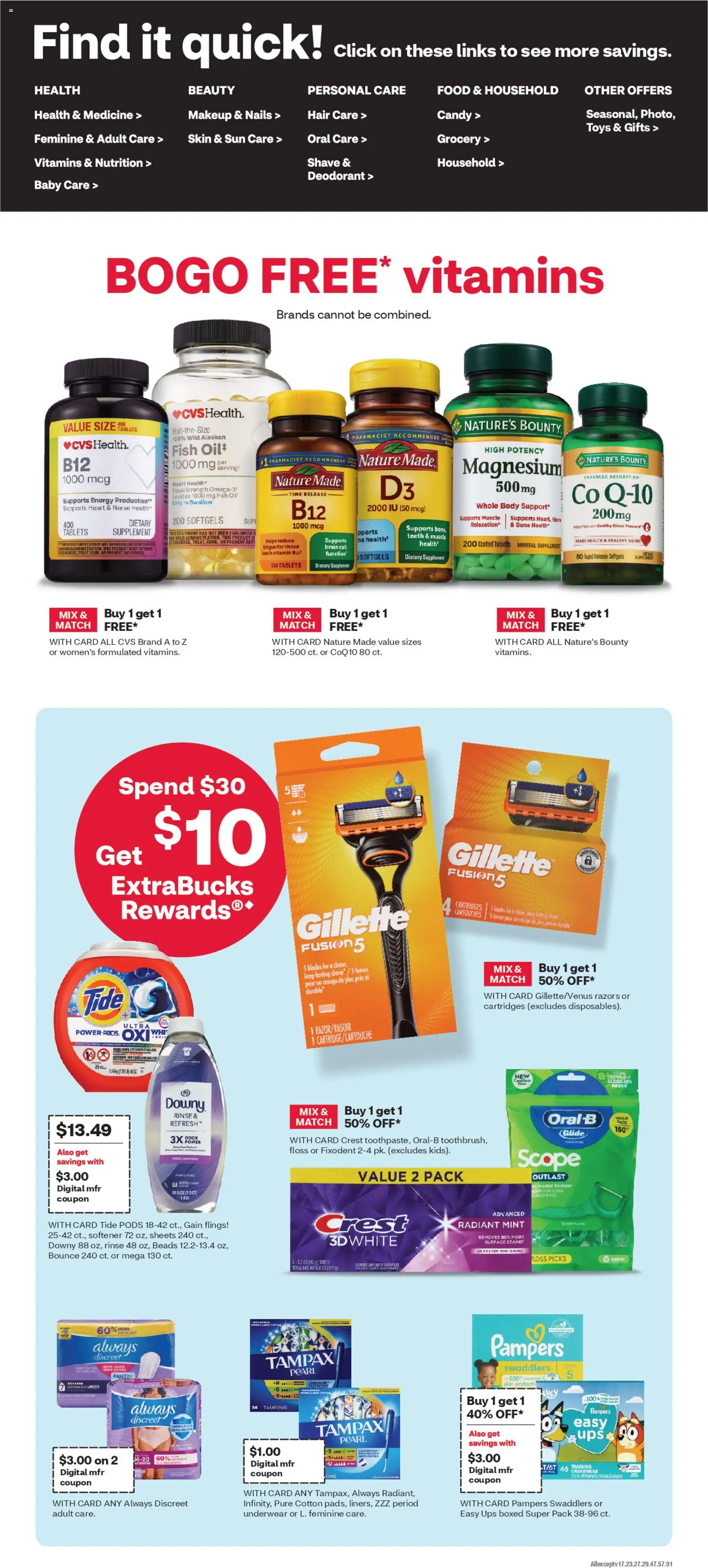 CVS Pharmacy Weekly Ad - valid from 25.01.2026 | Page: 4 | Products: CoQ10, Oil, Fish, Underwear