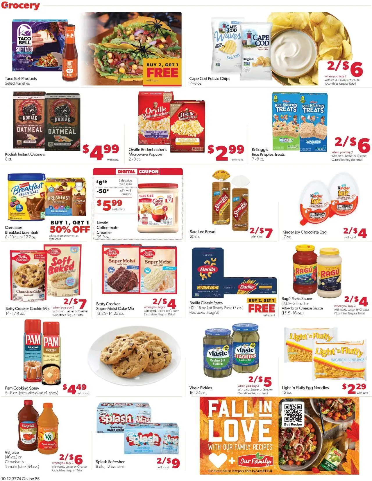 Family Fare Weekly Ad - NE - valid from 12.10.2025 | Page: 11 | Products: Coffee, Pasta, Sauce, Peach