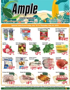 Preview of Ample Food Market weekly flyer / circulaire from shop Ample Food Market valid from 18.07.2025