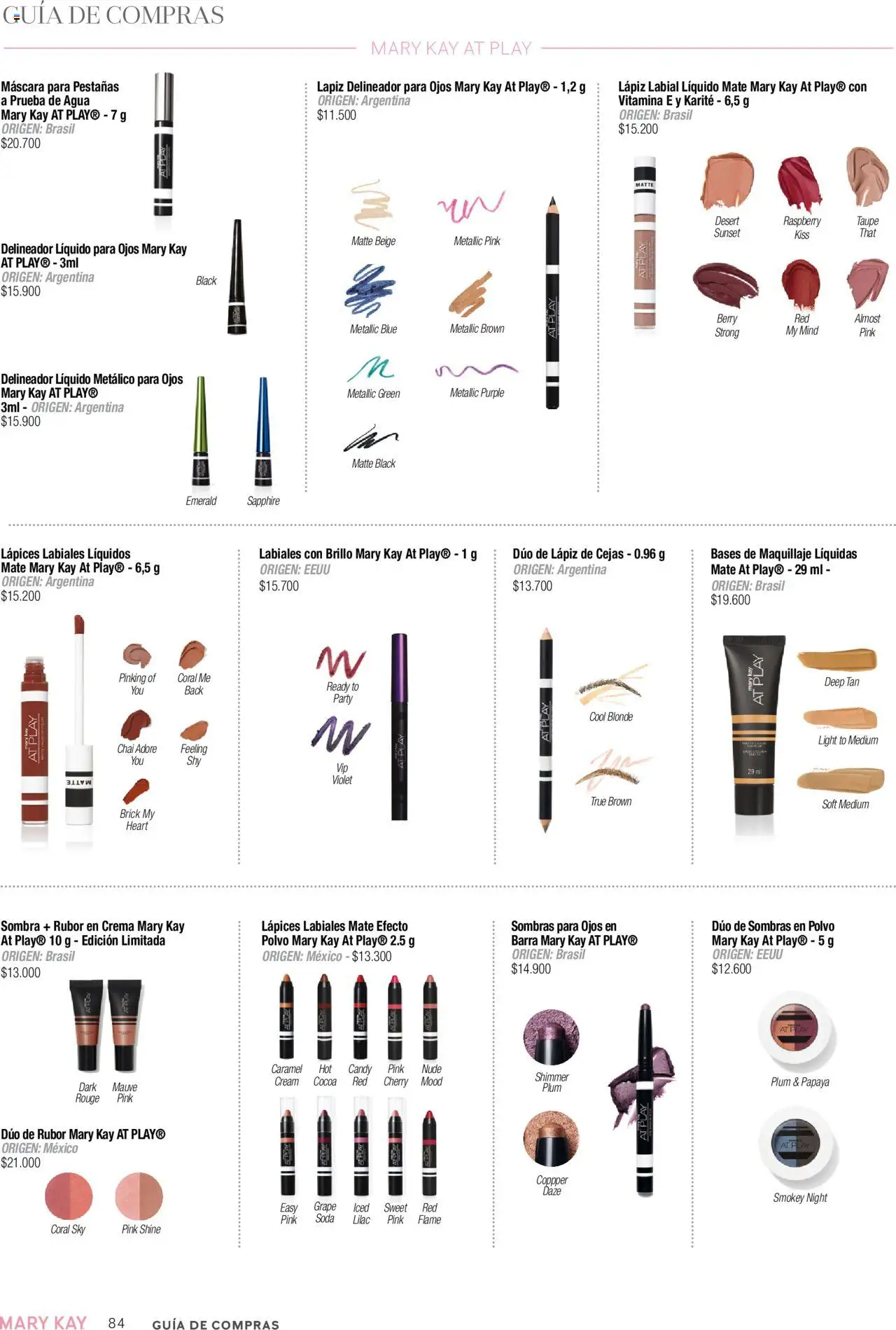 Mary Kay catálogo │ válido desde el 04.04.2025 | Página: 84 | Productos: Mate, Lápiz de cejas, Soda, Brillo