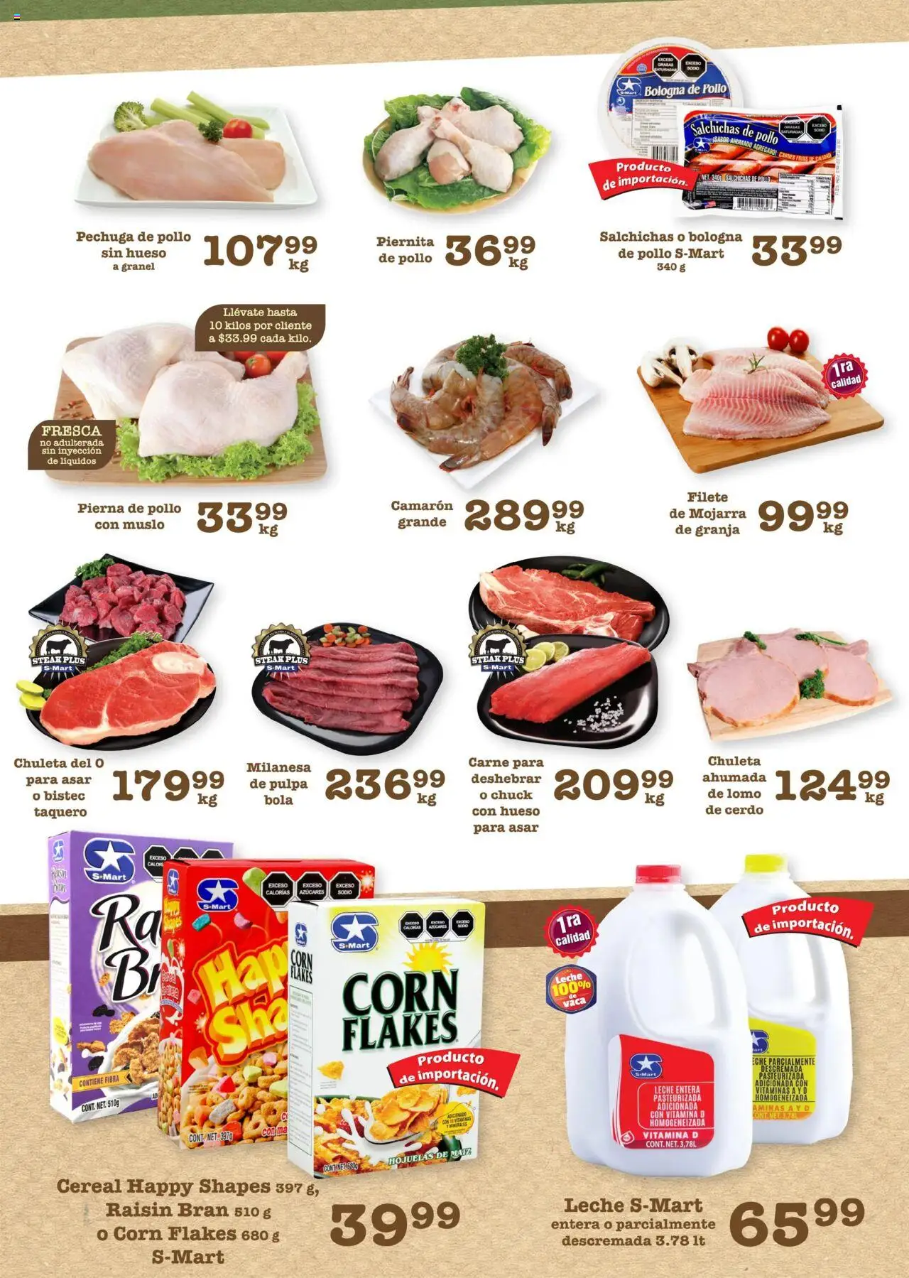 Nuevas ofertas de S-Mart válidas en toda la República Mexicana desde el 05.08.2025. ¡Encuentra las mejores ofertas en S-Mart folleto! | Página: 4 | Productos: Pollo, Milanesa, Vitaminas, Taco