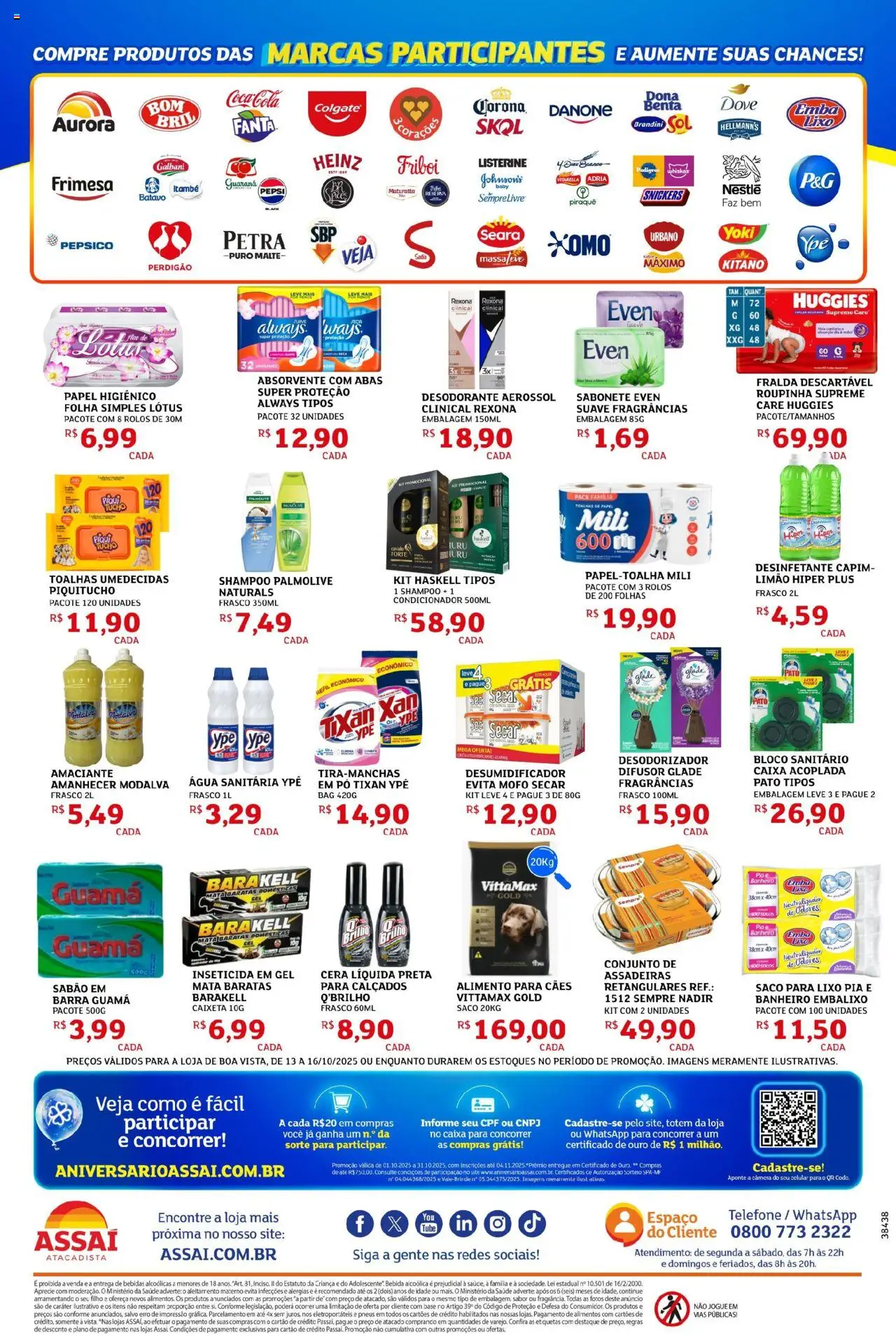 Assaí Atacadista Folheto - válido de 13.10.2025 | Página: 4 | Produtos: Celular, Sabão, Rexona, Dove
