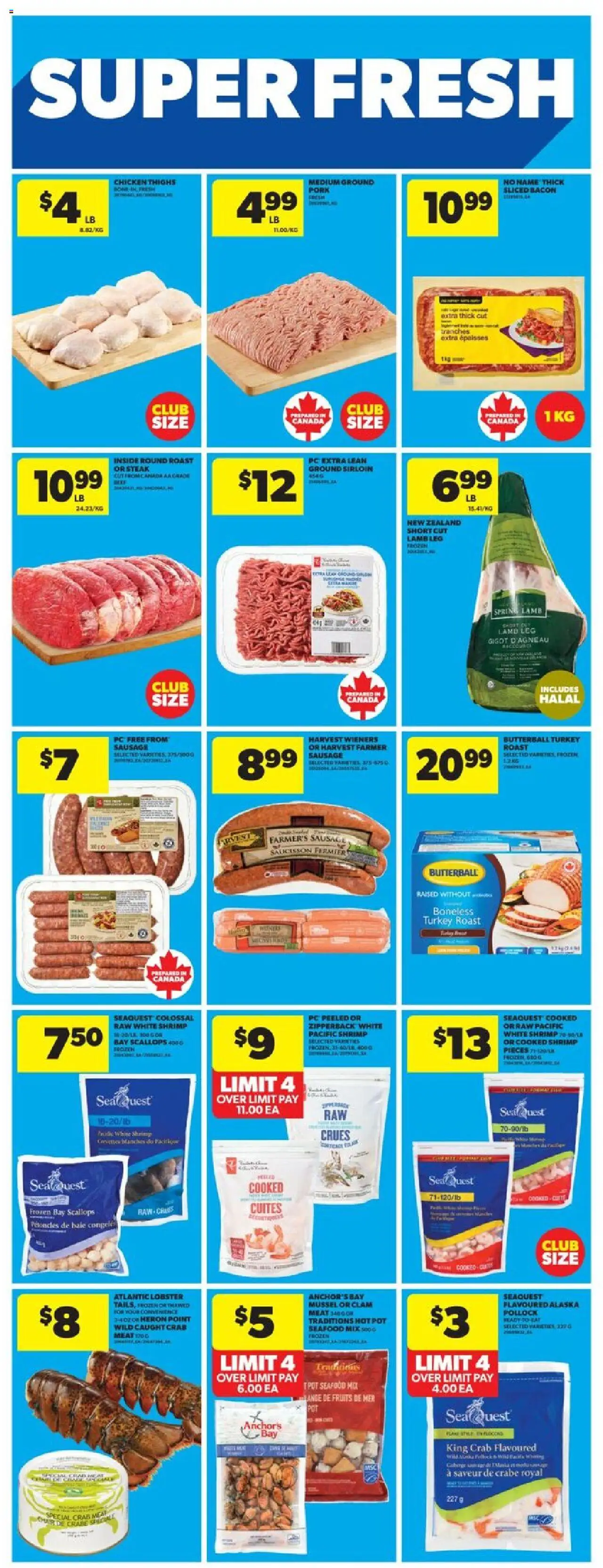 Real Canadian Superstore flyer valid from 25.09.2025 | Page: 17 | Products: PC, Turkey, Chicken, Pork