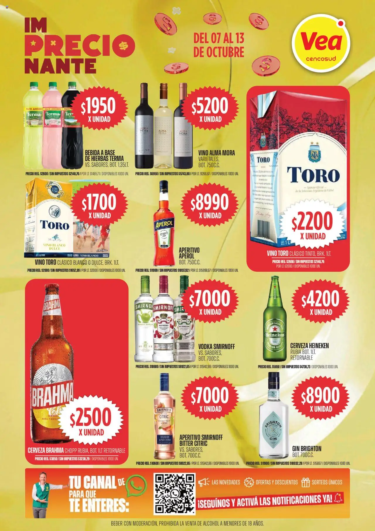 Vea - Ofertas Córdoba │ válido desde el 07.10.2025 | Página: 4 | Productos: Vodka, Vino, Cerveza, Té