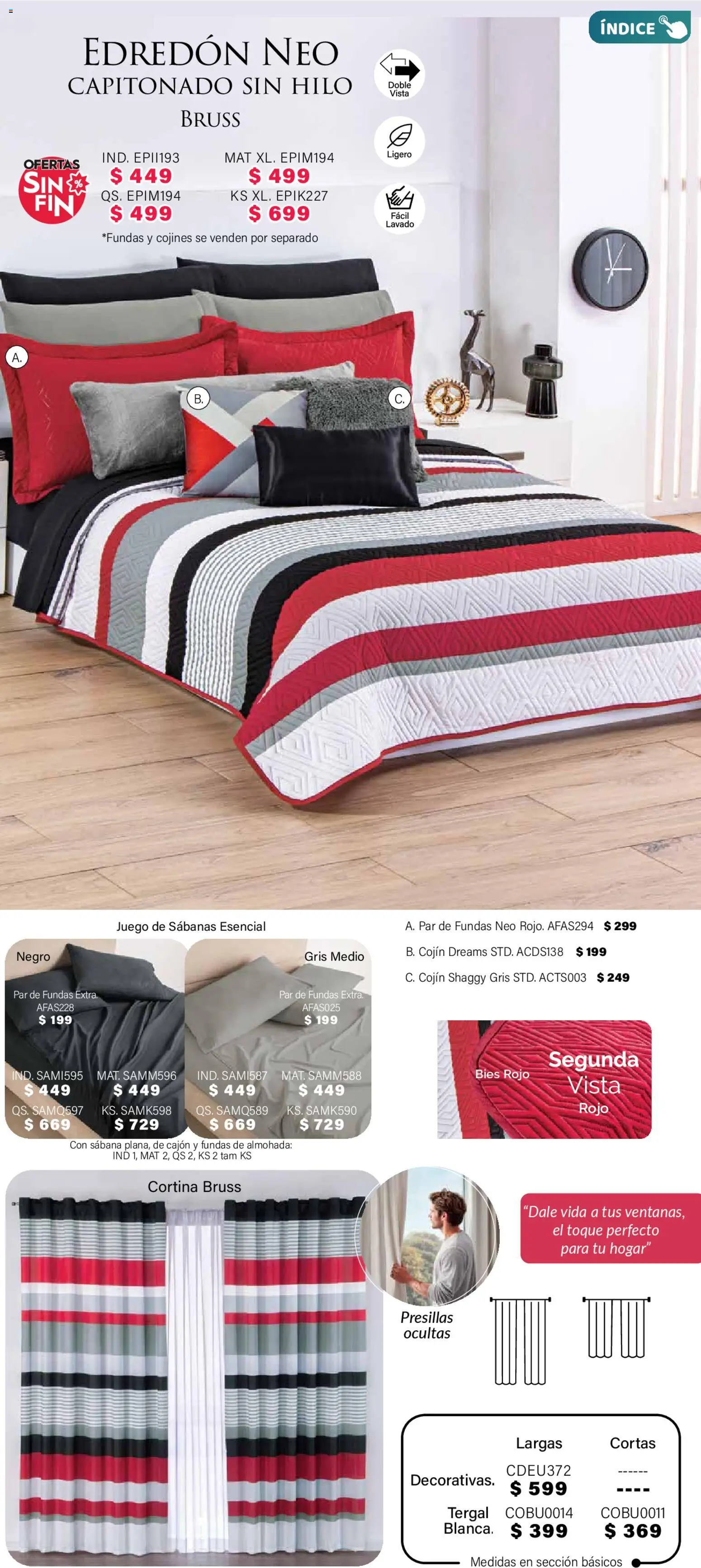 Nuevas ofertas de Colchas Concord válidas en toda la República Mexicana desde el 01.11.2025. ¡Encuentra las mejores ofertas en Colchas Concord Buen Fin! | Página: 24 | Productos: Juego, Almohada, Sabanas