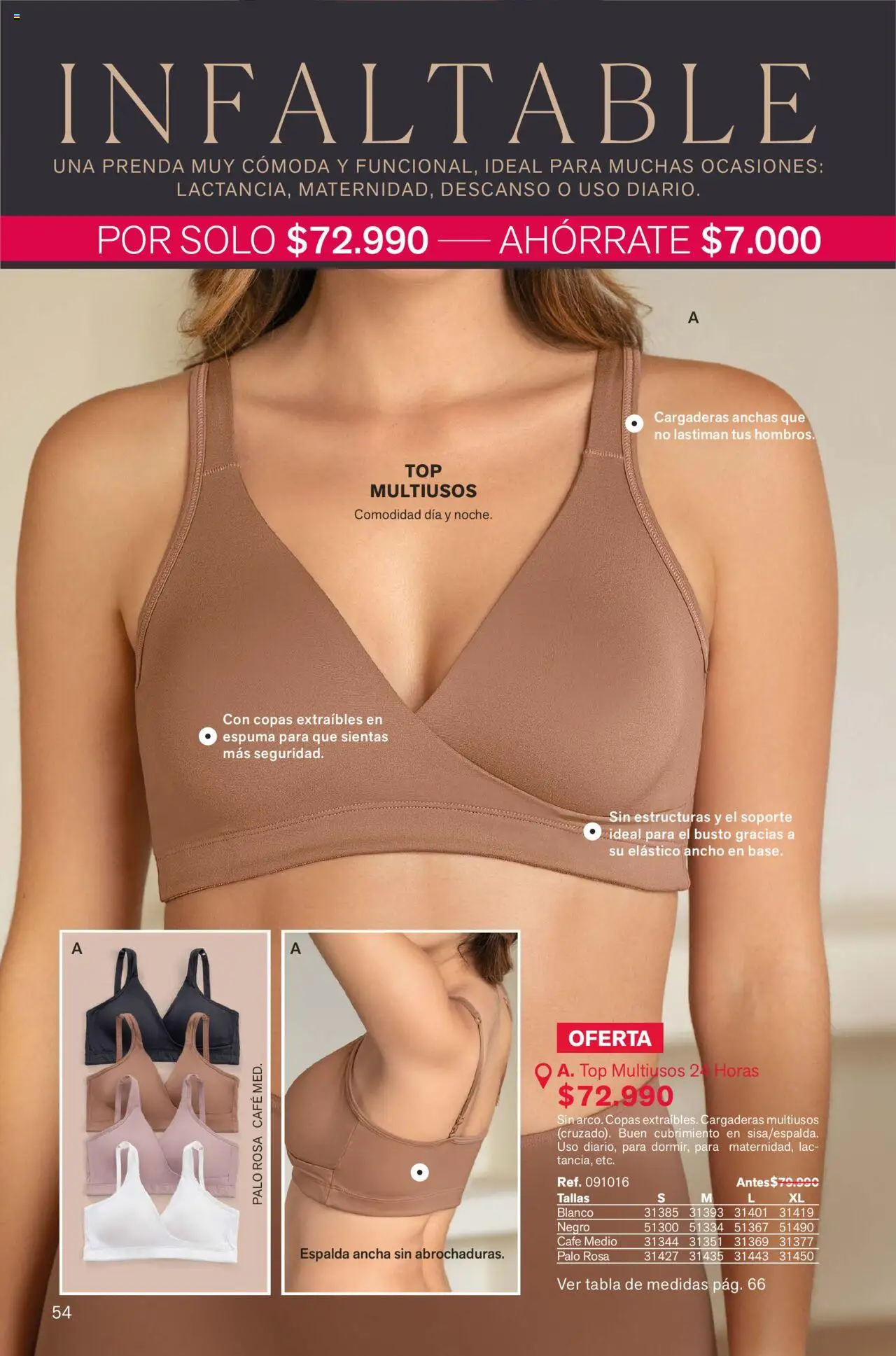 Leonisa revista - valida desde el 01.09.2025 | Página: 54 | Productos: Espuma, Top, Cómoda, Café