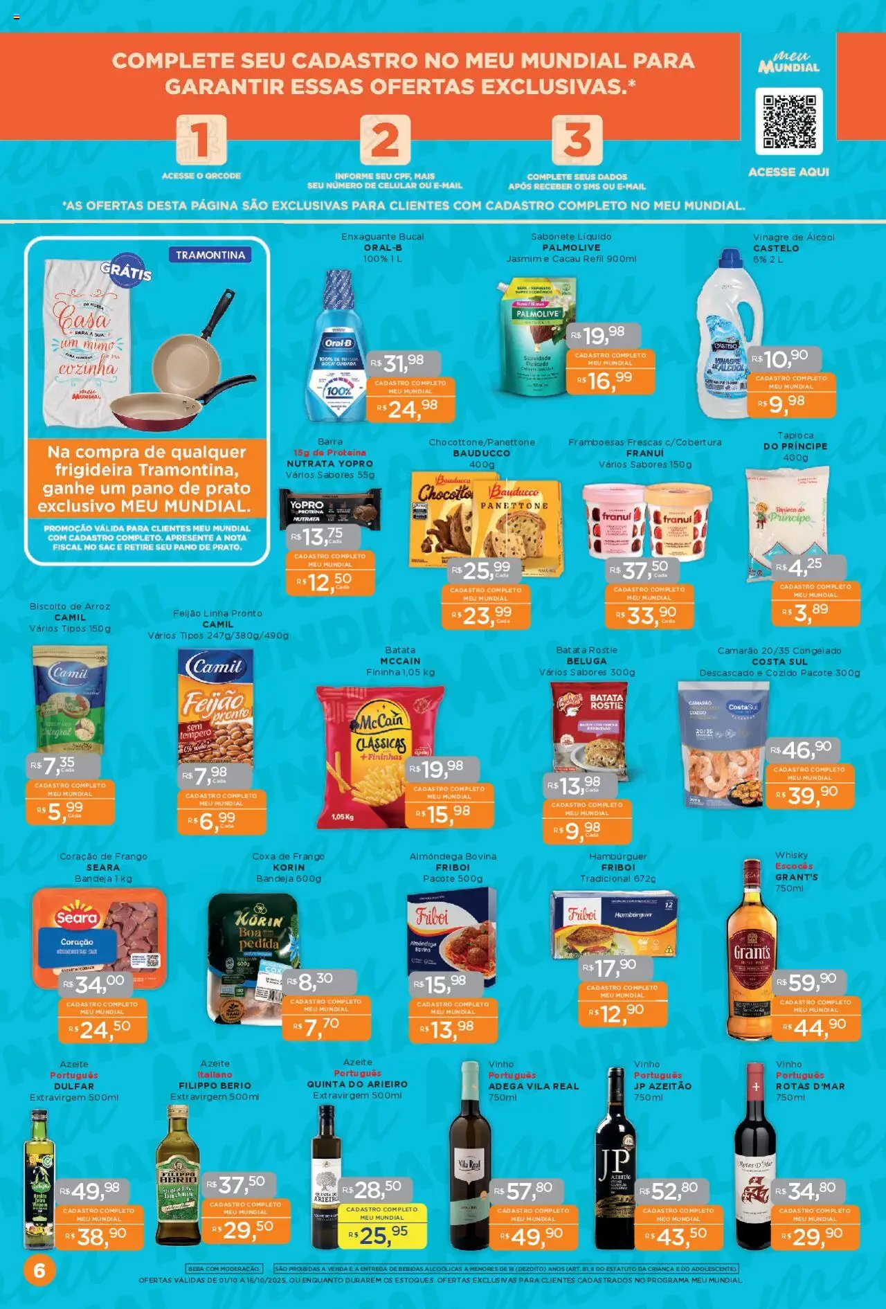 Mundial Folheto - válido de 01.10.2025 | Página: 6 | Produtos: Celular, Biscoito, Camarão, Botas
