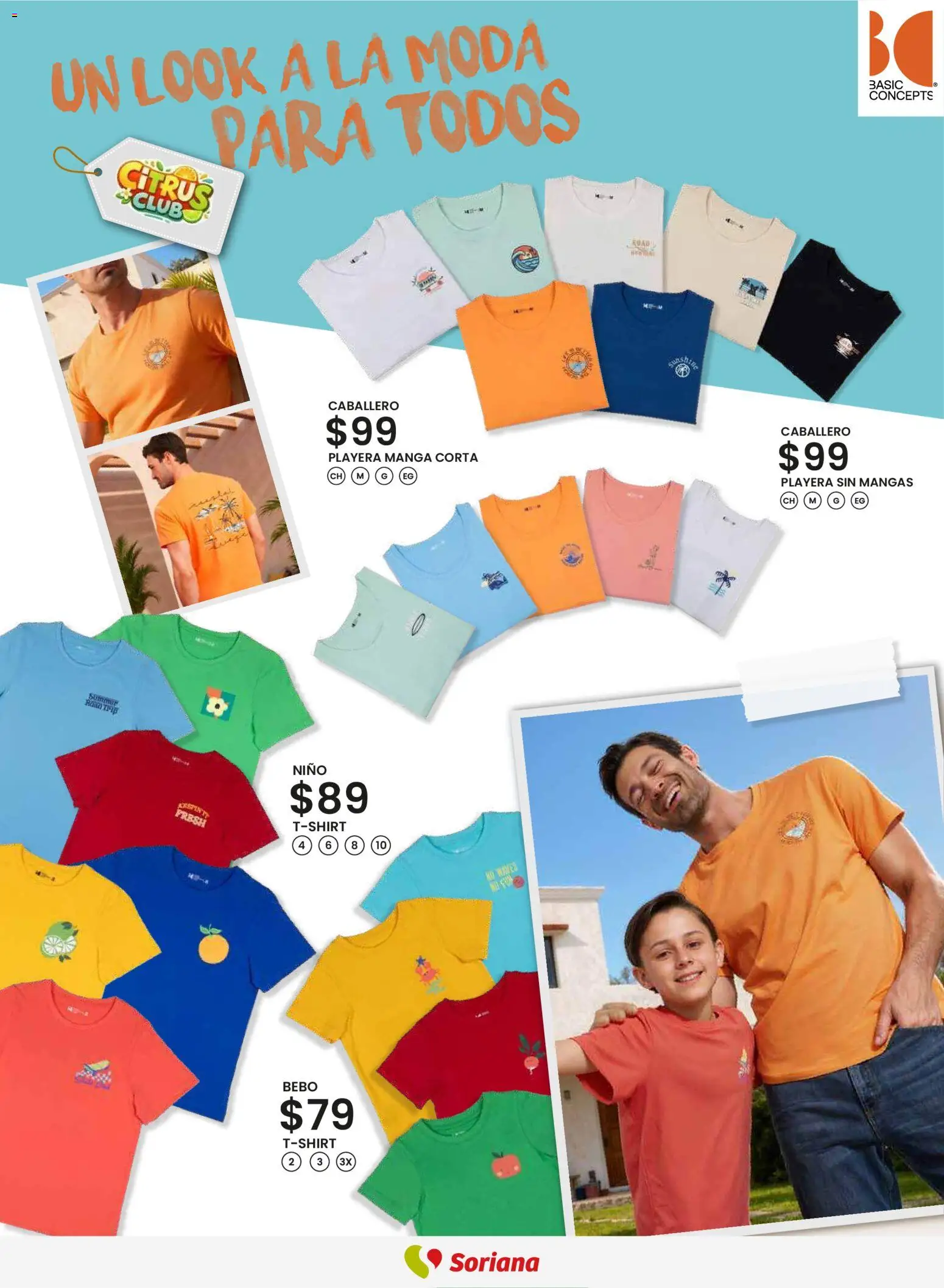 Nuevas ofertas de Soriana válidas en toda la República Mexicana desde el 12.03.2026. ¡Encuentra las mejores ofertas en Soriana Catálogo Primavera Verano Híper Nacional! | Página: 10 | Productos: Manga, Playera, Playera sin mangas