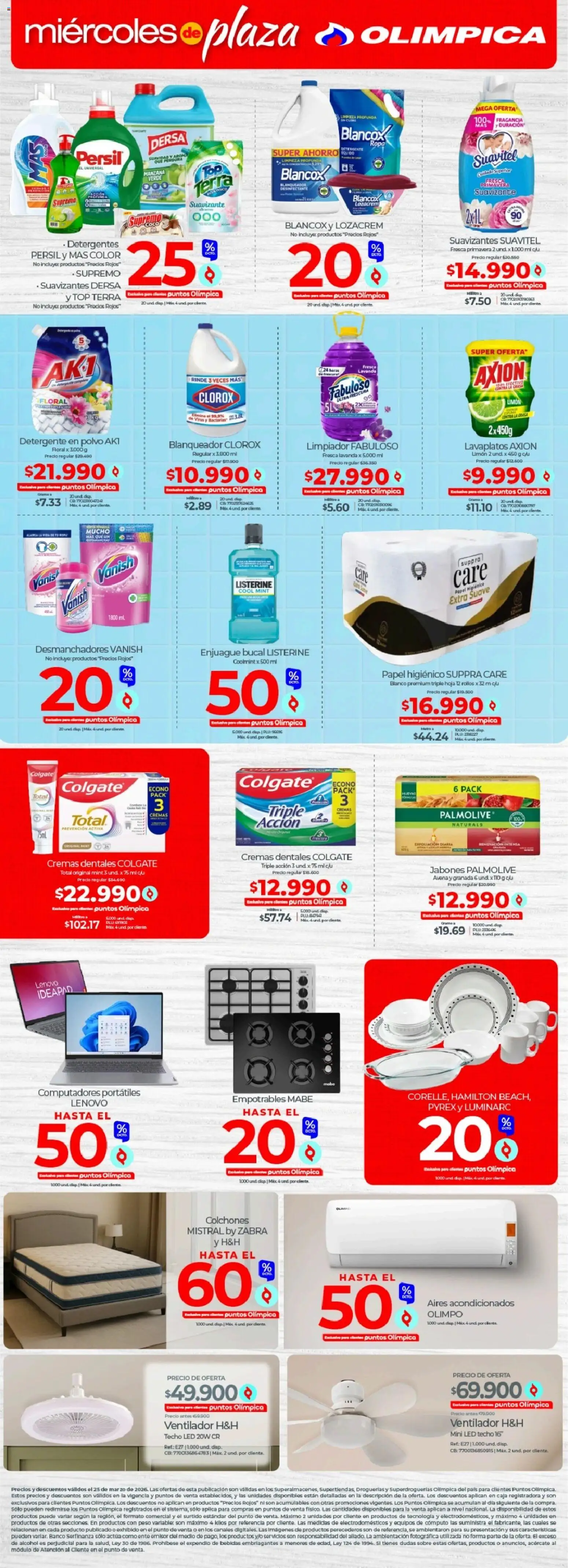 Olímpica revista - valida desde el 25.03.2026 | Página: 3 | Productos: Top, Fragancia, Ropa, Papel higiénico