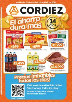 Vista previa Cordiez ofertas válido desde el 16.04.2026