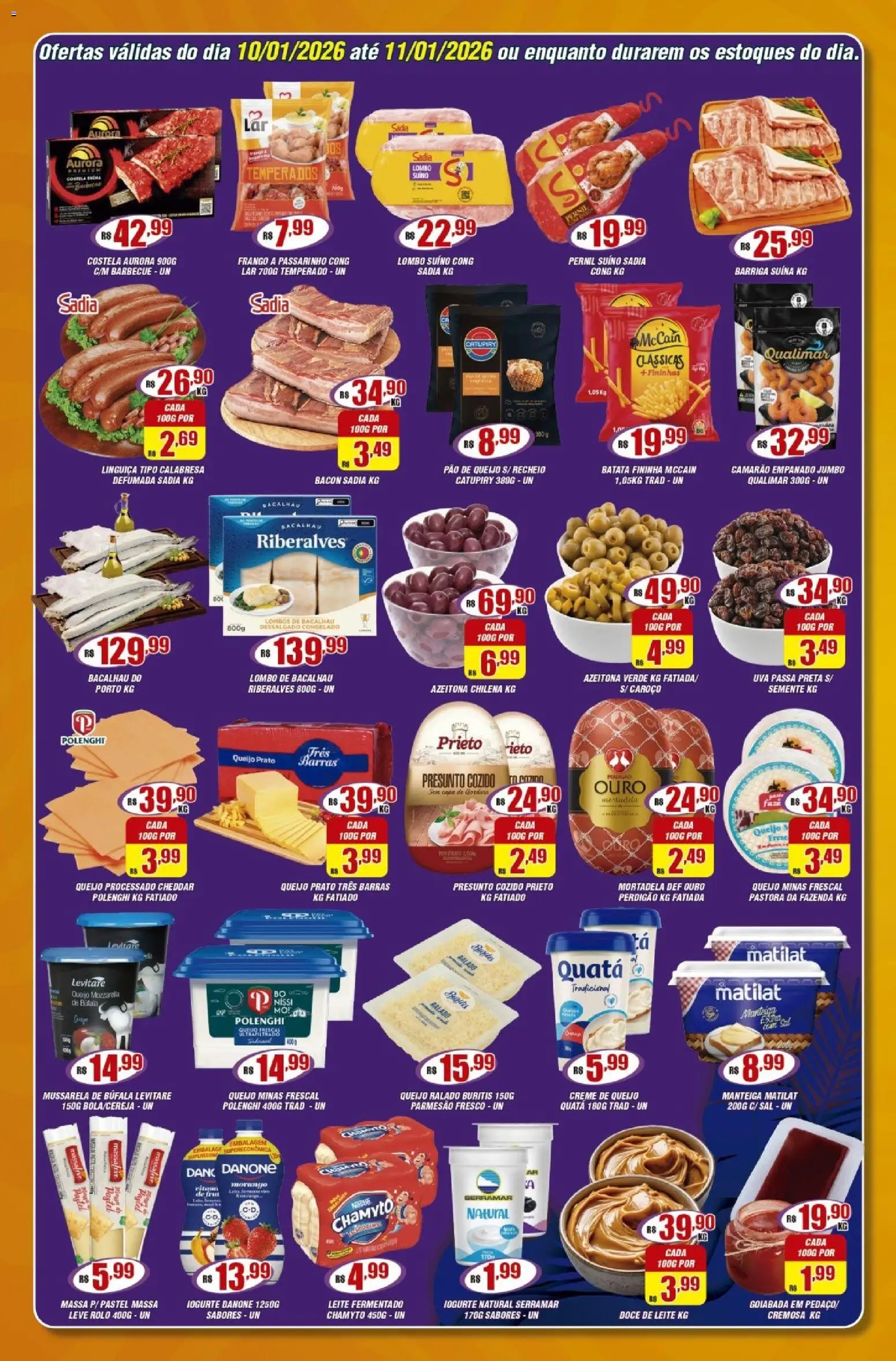 Violeta Supermercados Folheto - válido de 10.01.2026 | Página: 2 | Produtos: Rolo, Queijo, Creme, Goiabada