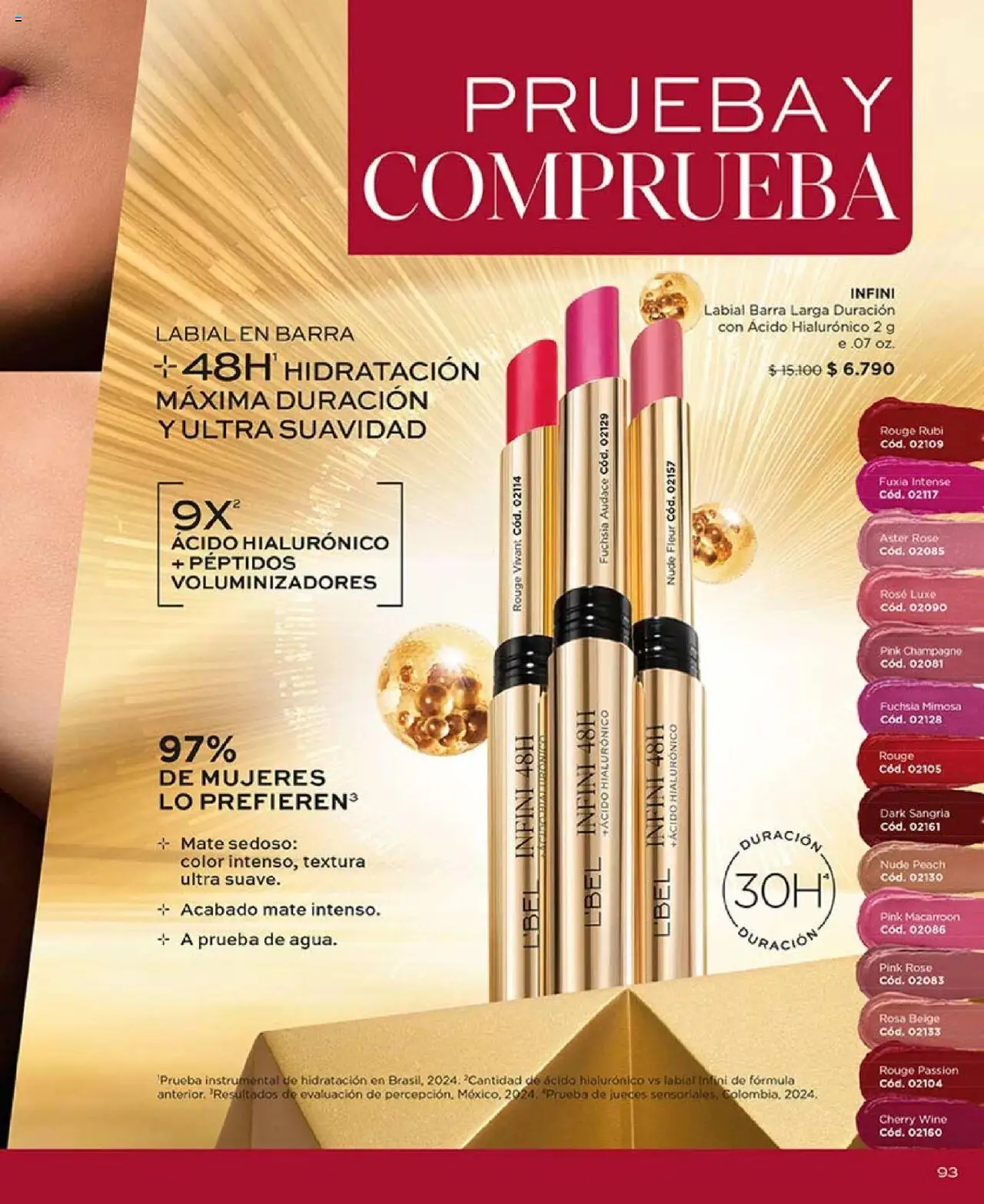 Catálogo L'Bel Campaña 17 │ válido desde el 14.10.2025 | Página: 93 | Productos: Mate, Labial