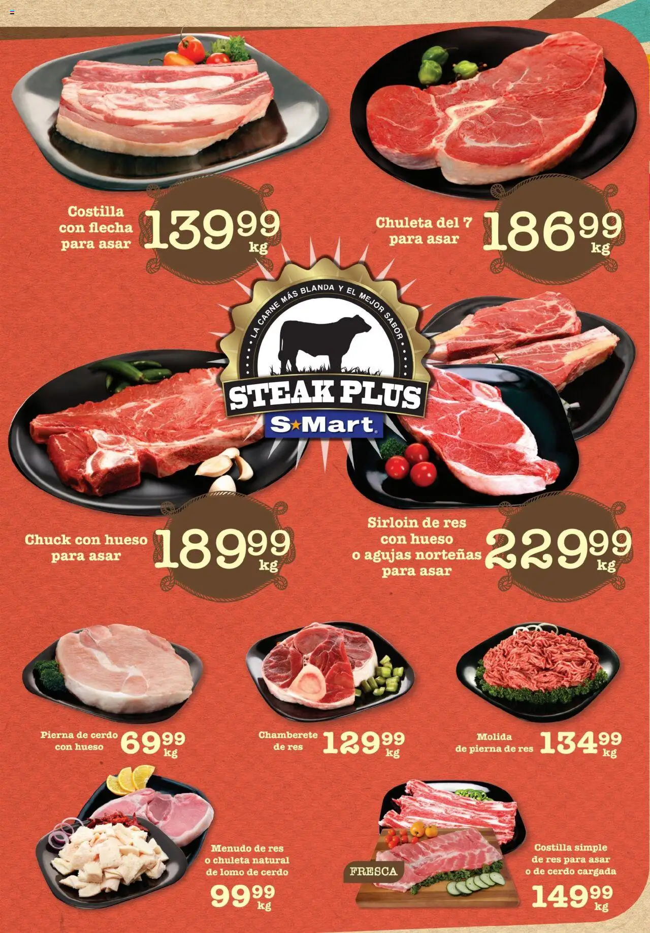 Nuevas ofertas de S-Mart válidas en toda la República Mexicana desde el 18.07.2025. ¡Encuentra las mejores ofertas en S-Mart - Folleto - Ciudad Juárez! | Página: 1 | Productos: Cerdo, Res, Short