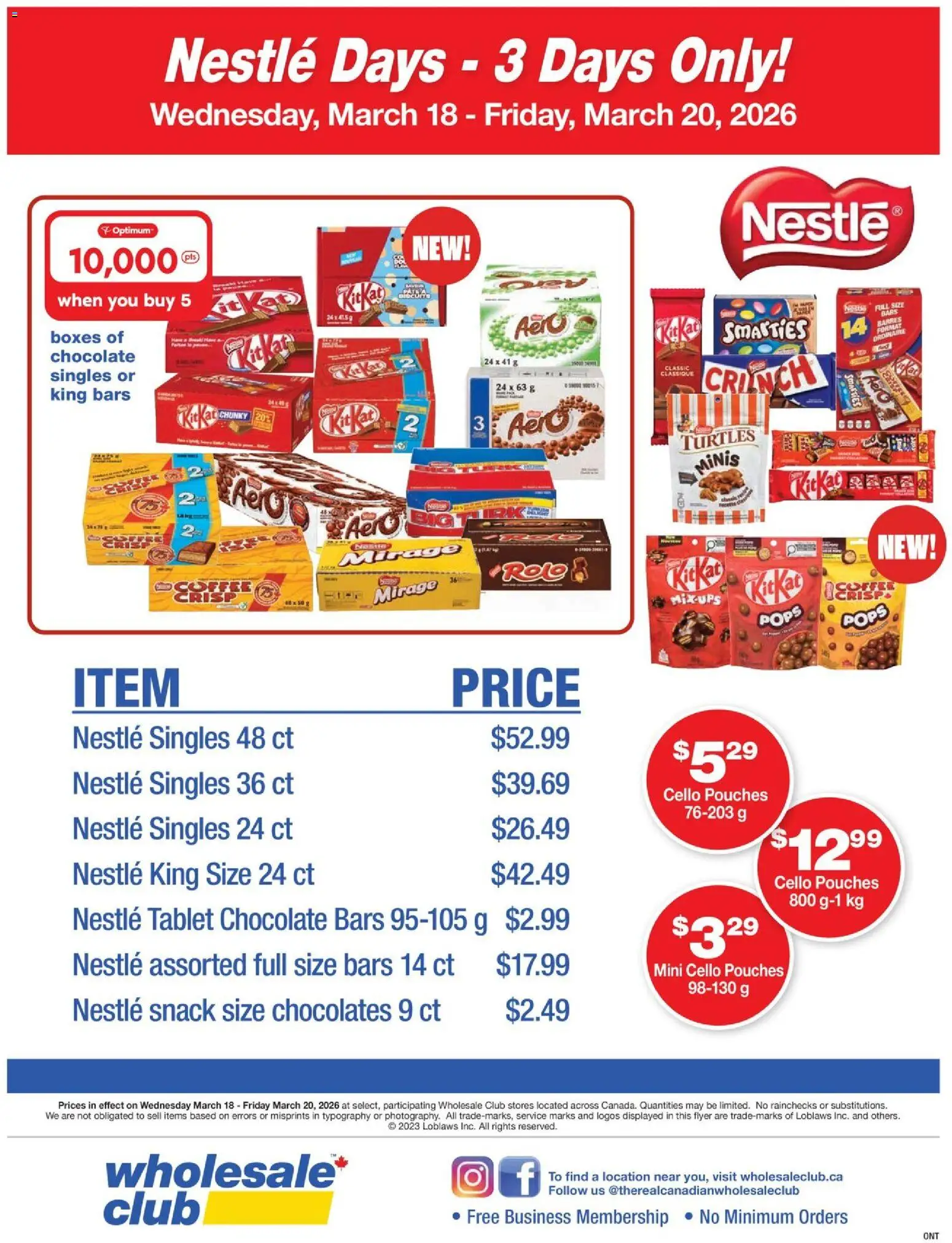 Wholesale Club flyer valid from 18.03.2026 | Page: 1 | Products: Tablet, Coffee, Chocolate