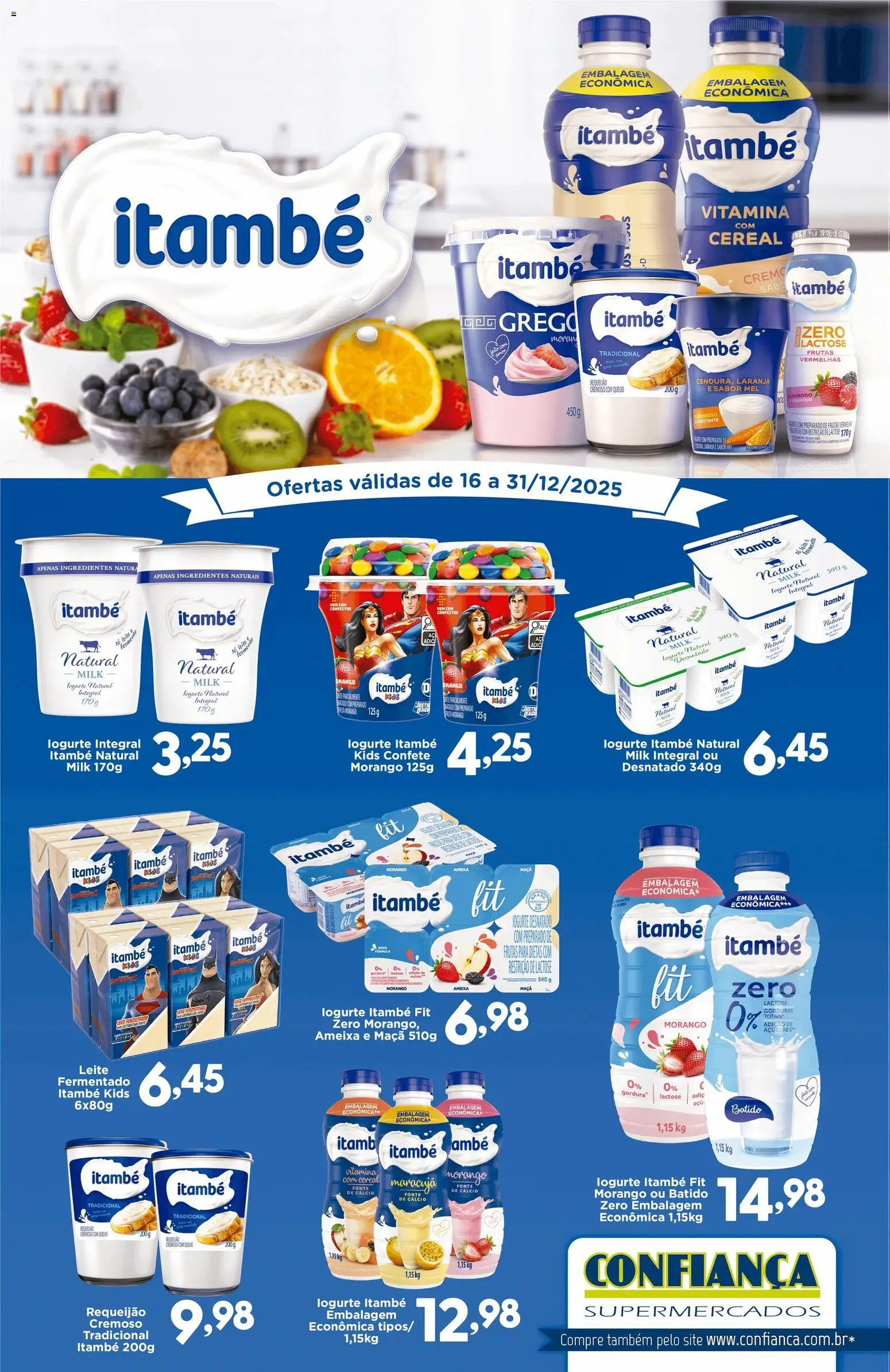 Confiança Folheto - válido de 16.12.2025 | Página: 1 | Produtos: Maracujá, Mel, Requeijão, Ameixa