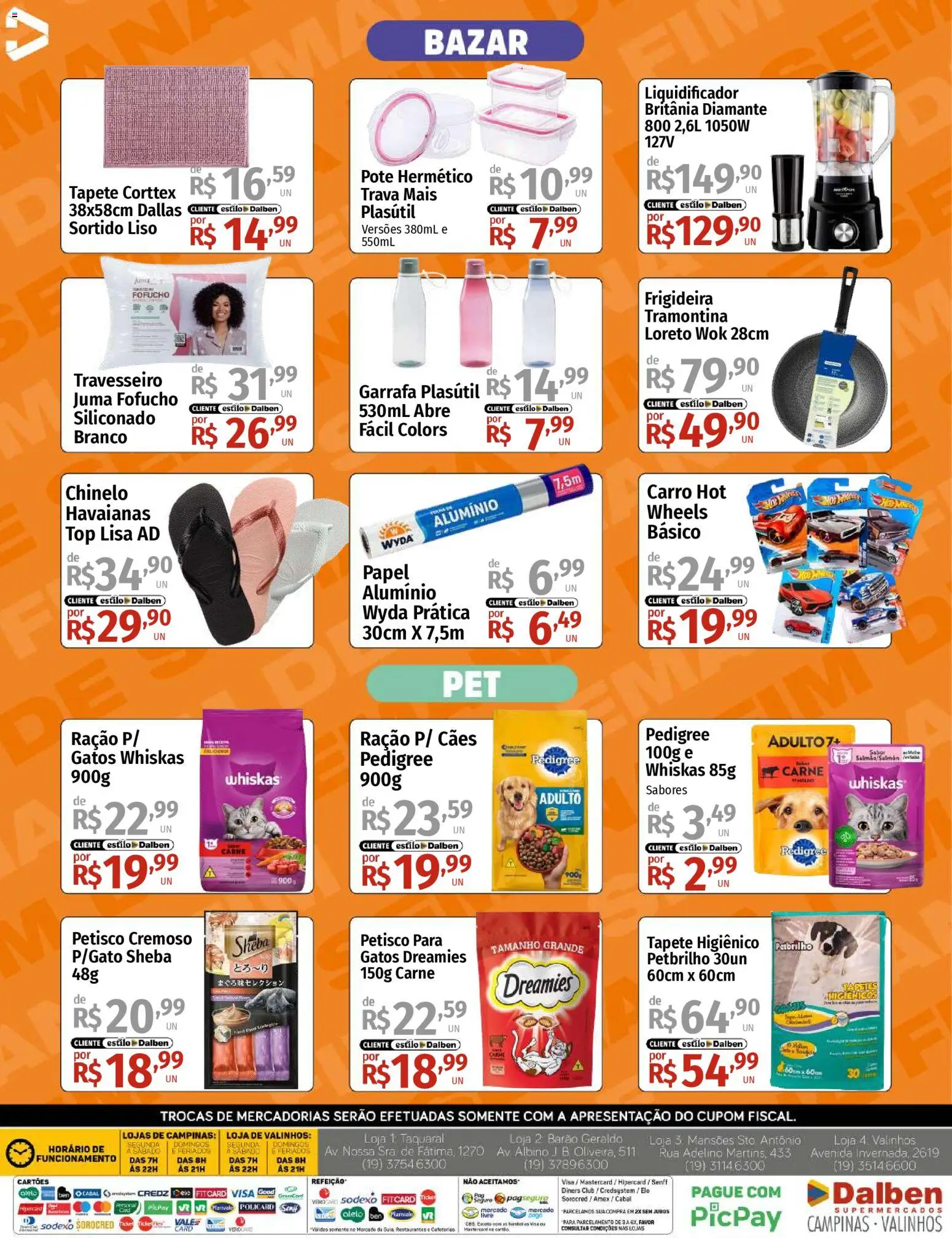 Supermercado Dalben Folheto - válido de 19.12.2025 | Página: 16 | Produtos: Frigideira, Travesseiro, Liquidificador, Tapete higiênico