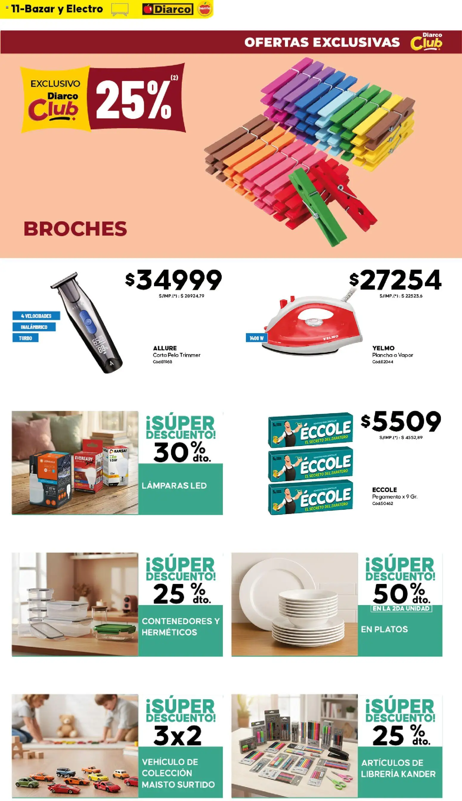 Diarco - Ofertas Diarco Barrio │ válido desde el 23.03.2026 | Página: 11 | Productos: Zapatero, Pegamento, Plancha