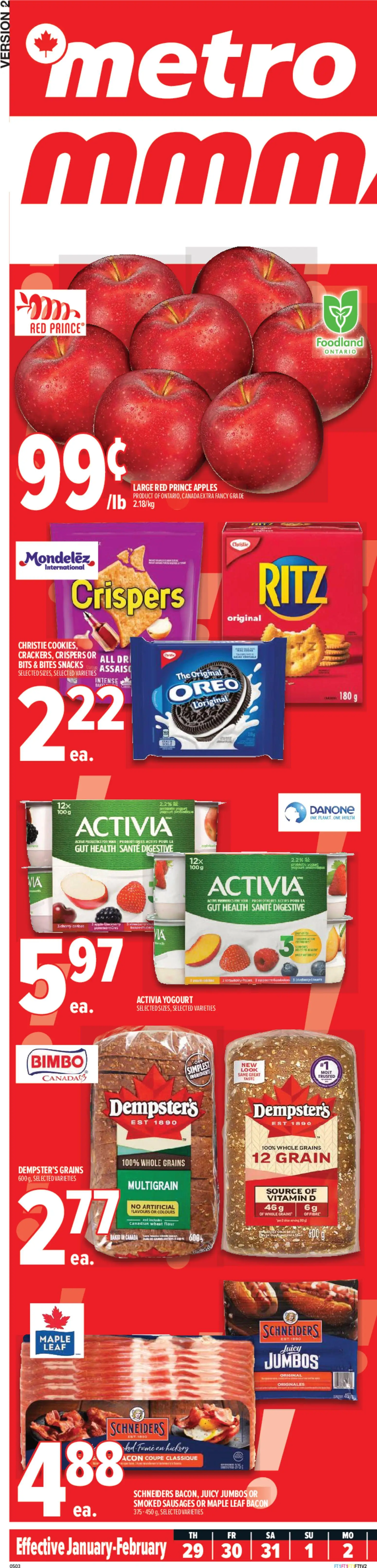 Metro flyer valid from 29.01.2026 | Page: 1 | Products: Yogurt, Apples