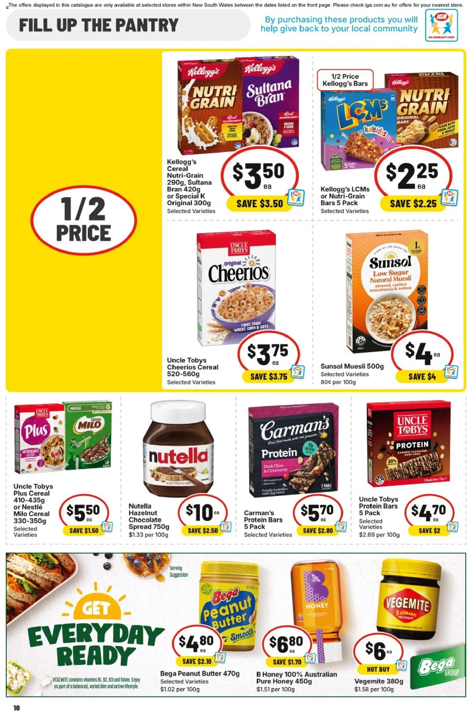 IGA catalogue - valid from 21.01.2026 | Page: 14 | Products: Chocolate, Honey, Oats, Vegemite