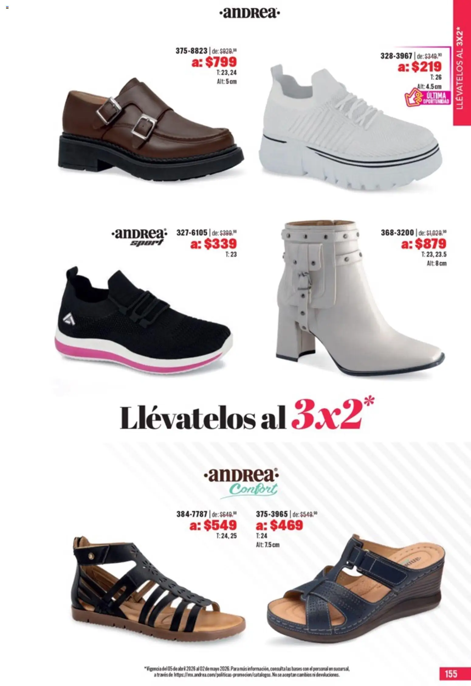 Nuevas ofertas de Andrea válidas en toda la República Mexicana desde el 05.04.2026. ¡Encuentra las mejores ofertas en Andrea catálogo Outlet! | Página: 155
