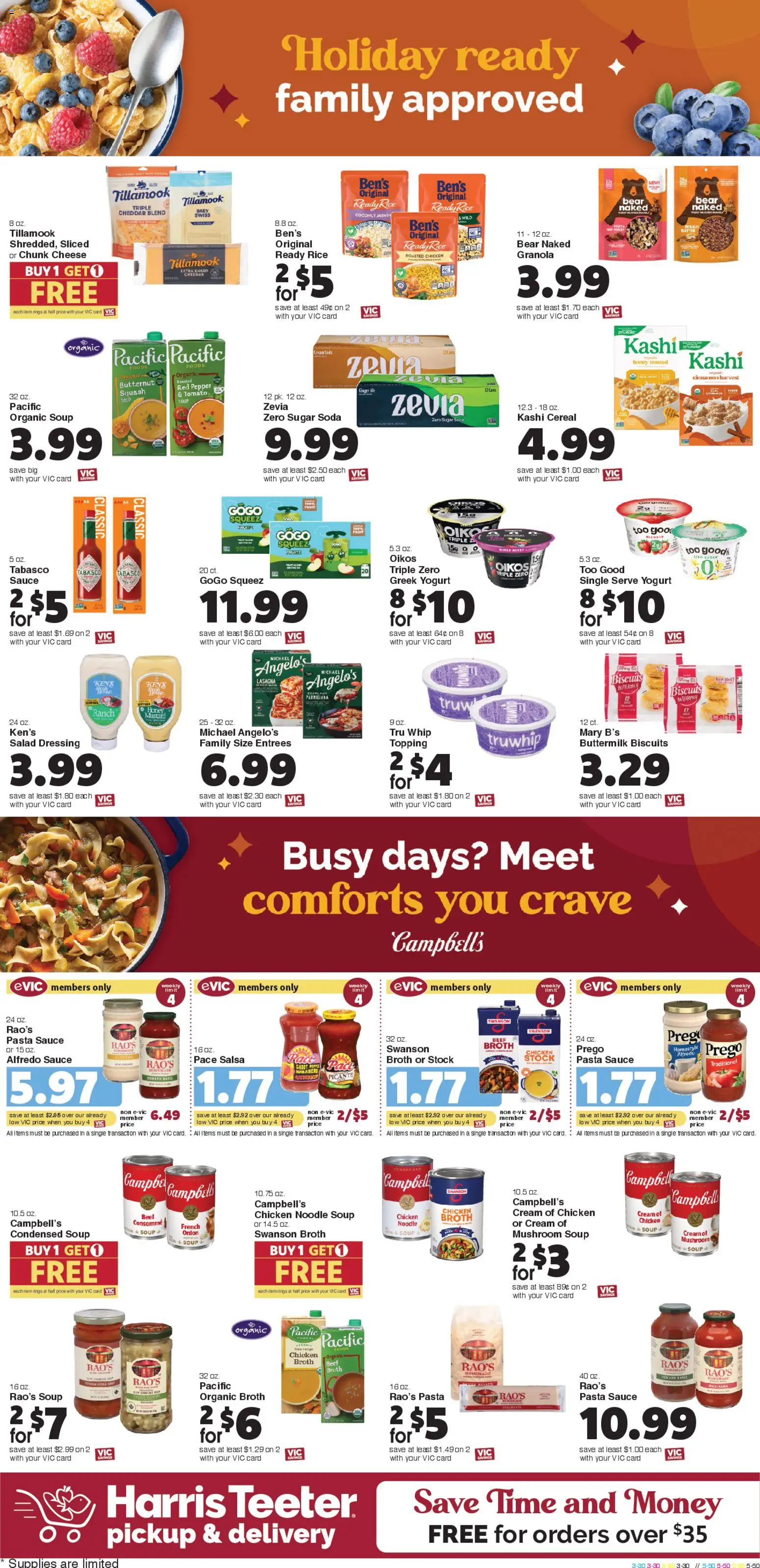 Harris Teeter Weekly Ad - SC - valid from 12.11.2025 | Page: 10 | Products: Squash, Yogurt, Cream, Salad