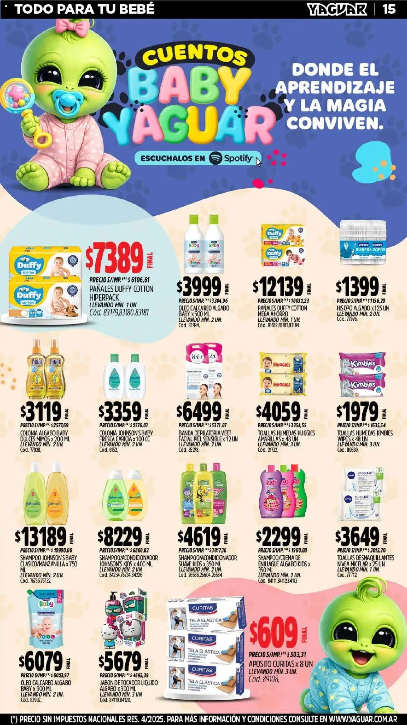Yaguar - Oferta Semanal Córdoba │ válido desde el 02.03.2026 | Página: 15 | Productos: Toallas, Shampoo, Jabón, Pañales