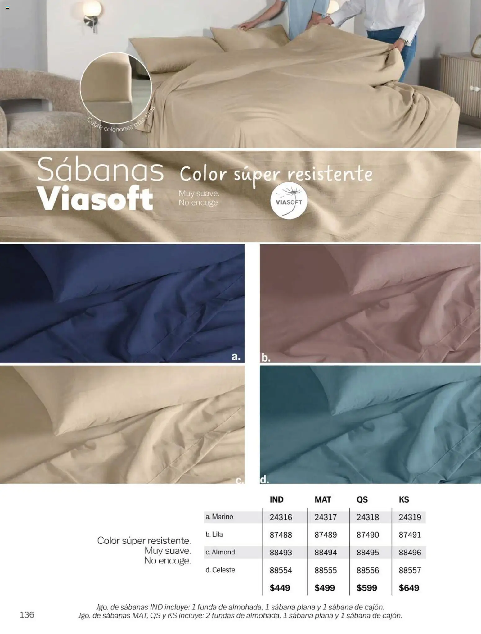 Nuevas ofertas de Vianney válidas en toda la República Mexicana desde el 23.01.2026. ¡Encuentra las mejores ofertas en Vianney catálogo Chavos! | Página: 138 | Productos: Funda, Sabanas