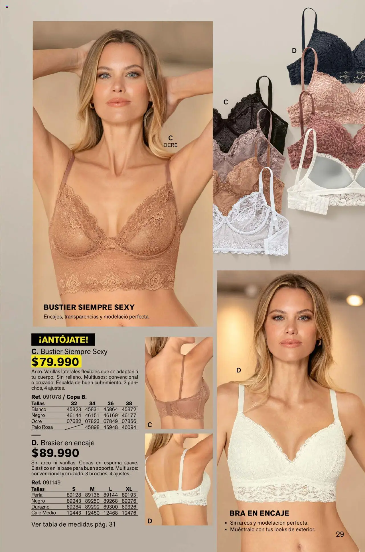 Leonisa revista - valida desde el 04.08.2025 | Página: 29 | Productos: Espuma, Brasier, Durazno, Café