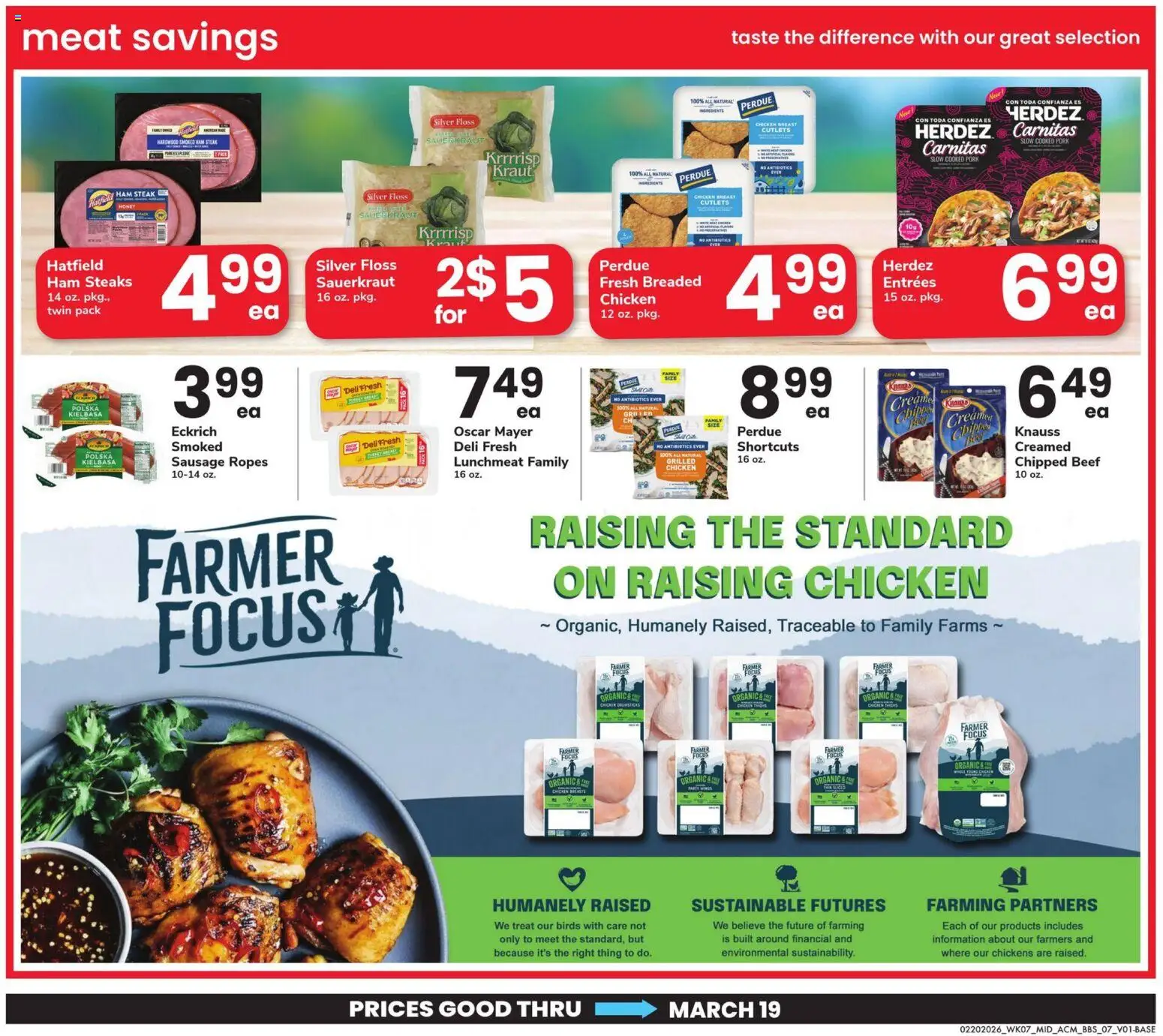 Acme Big Book of Savings - valid from 20.02.2026 | Page: 7 | Products: Ham, Pork, Beef, Sausage