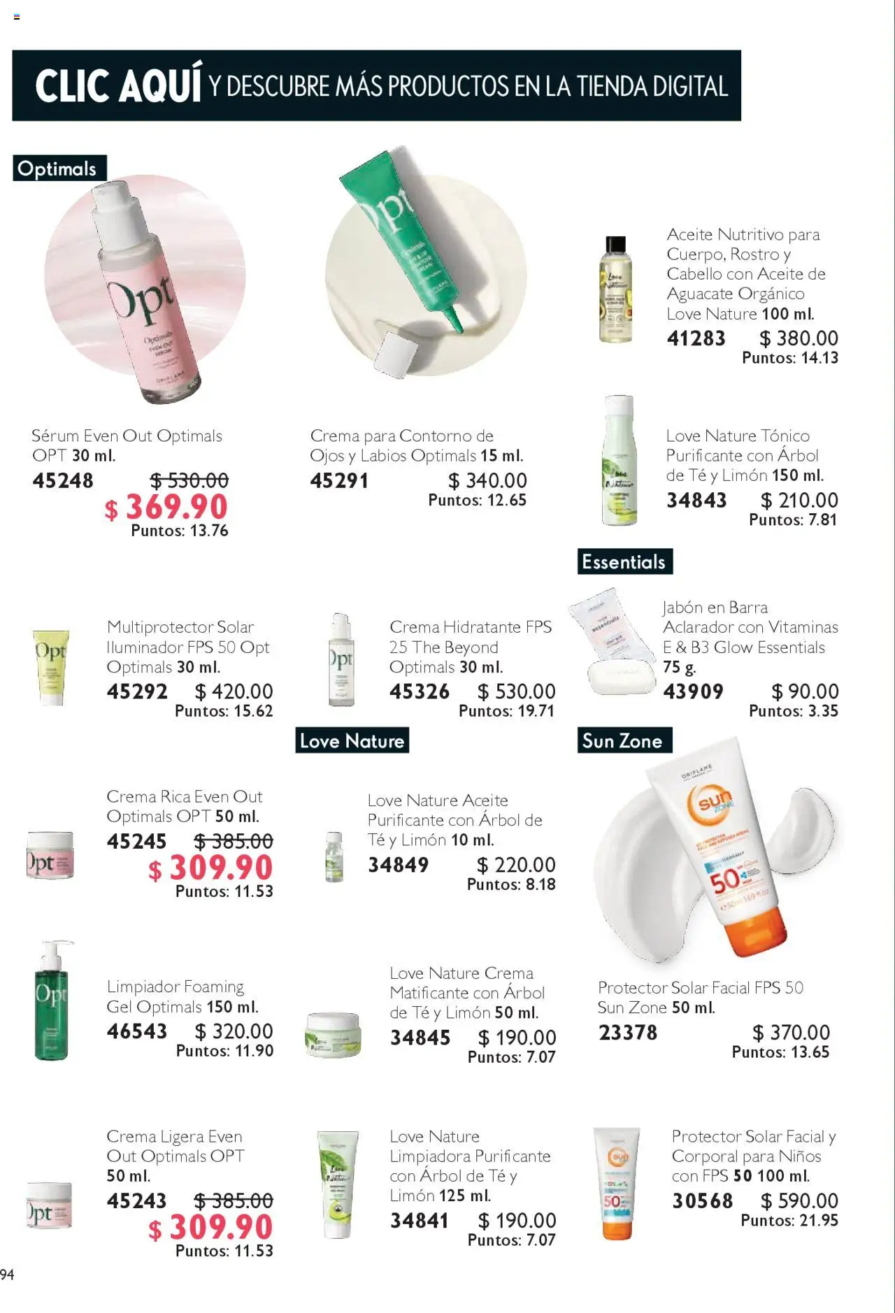Nuevas ofertas de Oriflame válidas en toda la República Mexicana desde el 04.10.2025. ¡Encuentra las mejores ofertas en Oriflame - Campaña 14 2025! | Página: 94 | Productos: Iluminador, Aguacate, Vitaminas, Té