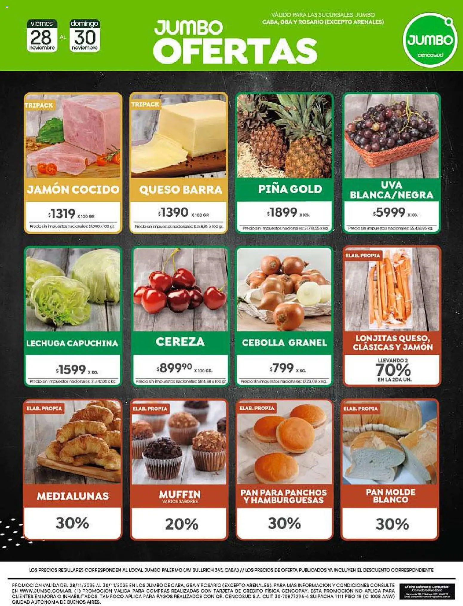 Jumbo - Ofertas  │ válido desde el 26.12.2025 | Página: 8 | Productos: Cebolla, Lechuga, Queso, Pan
