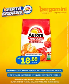 Supermercado Bergamini - Ofertas Aurora - Pré-Visualização do folheto da loja Supermercado Bergamini, válido de 06.02.2026
