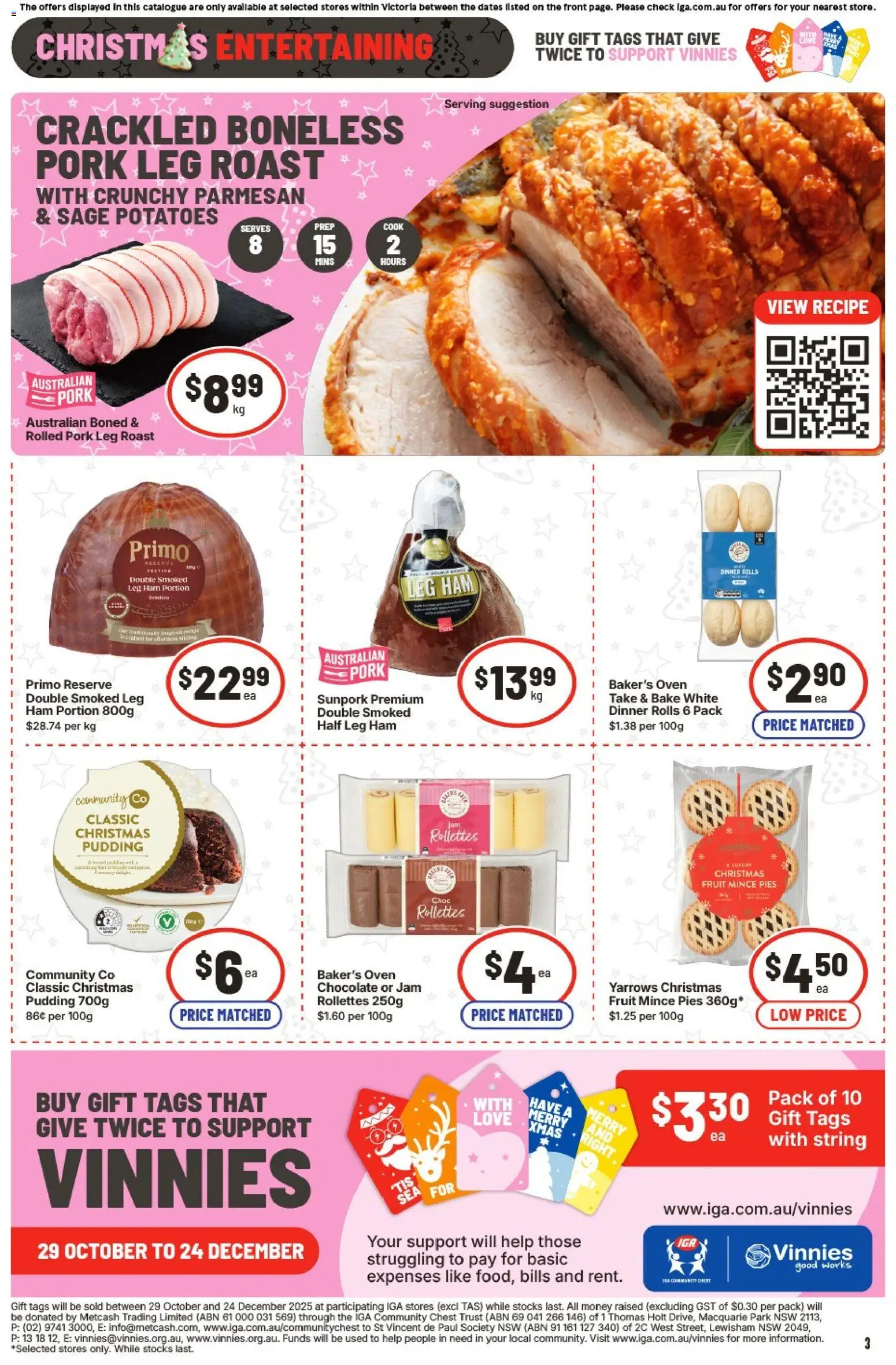 IGA catalogue - valid from 26.11.2025 | Page: 6 | Products: Ham, Pudding, Potatoes, Oven