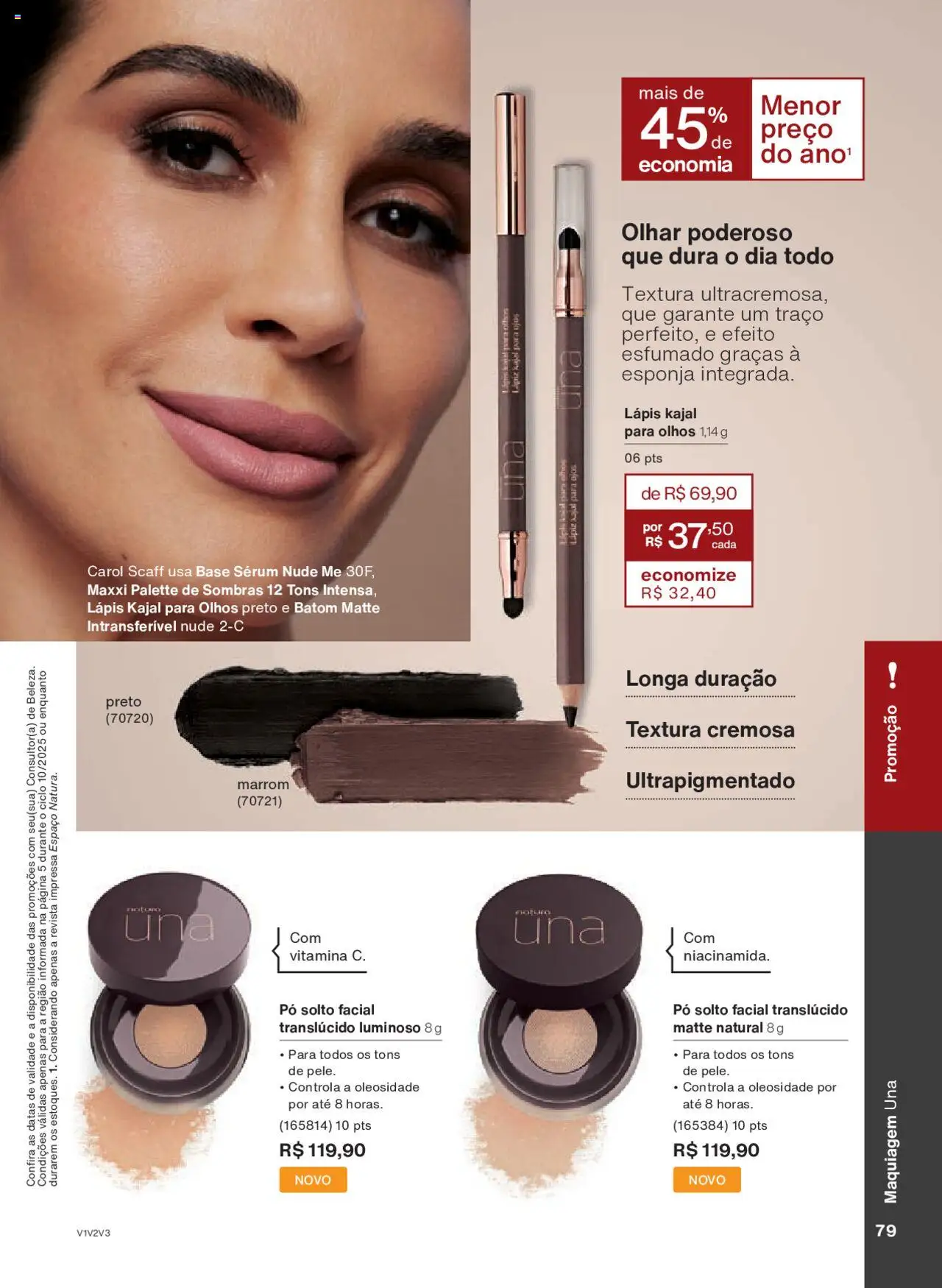 Natura Folheto - válido de 05.06.2025 | Página: 79 | Produtos: Pó, Batom, Lápis, Base
