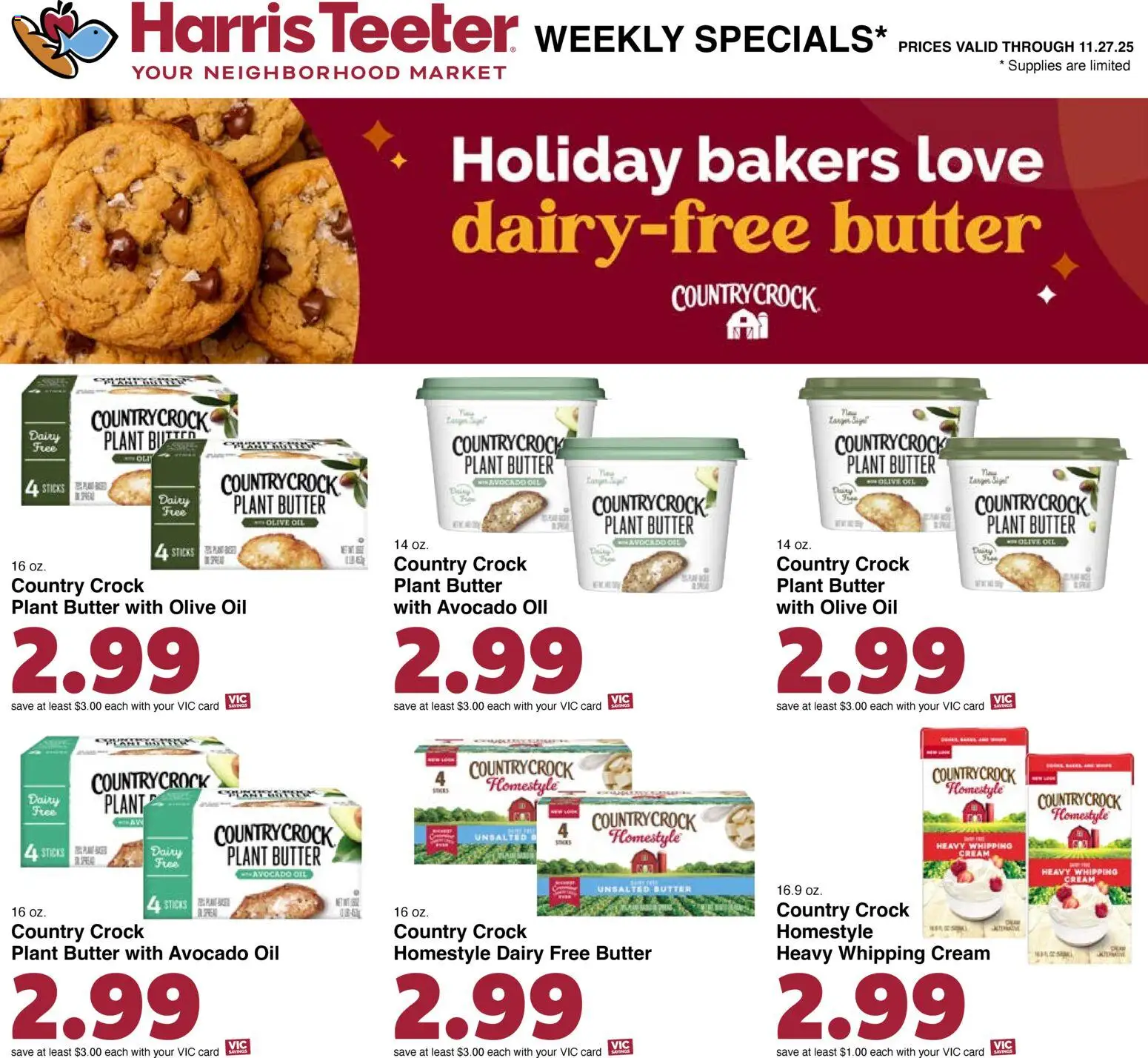Harris Teeter Weekly Ad - SC - valid from 19.11.2025 | Page: 16 | Products: Butter, Oil, Cream, Avocado