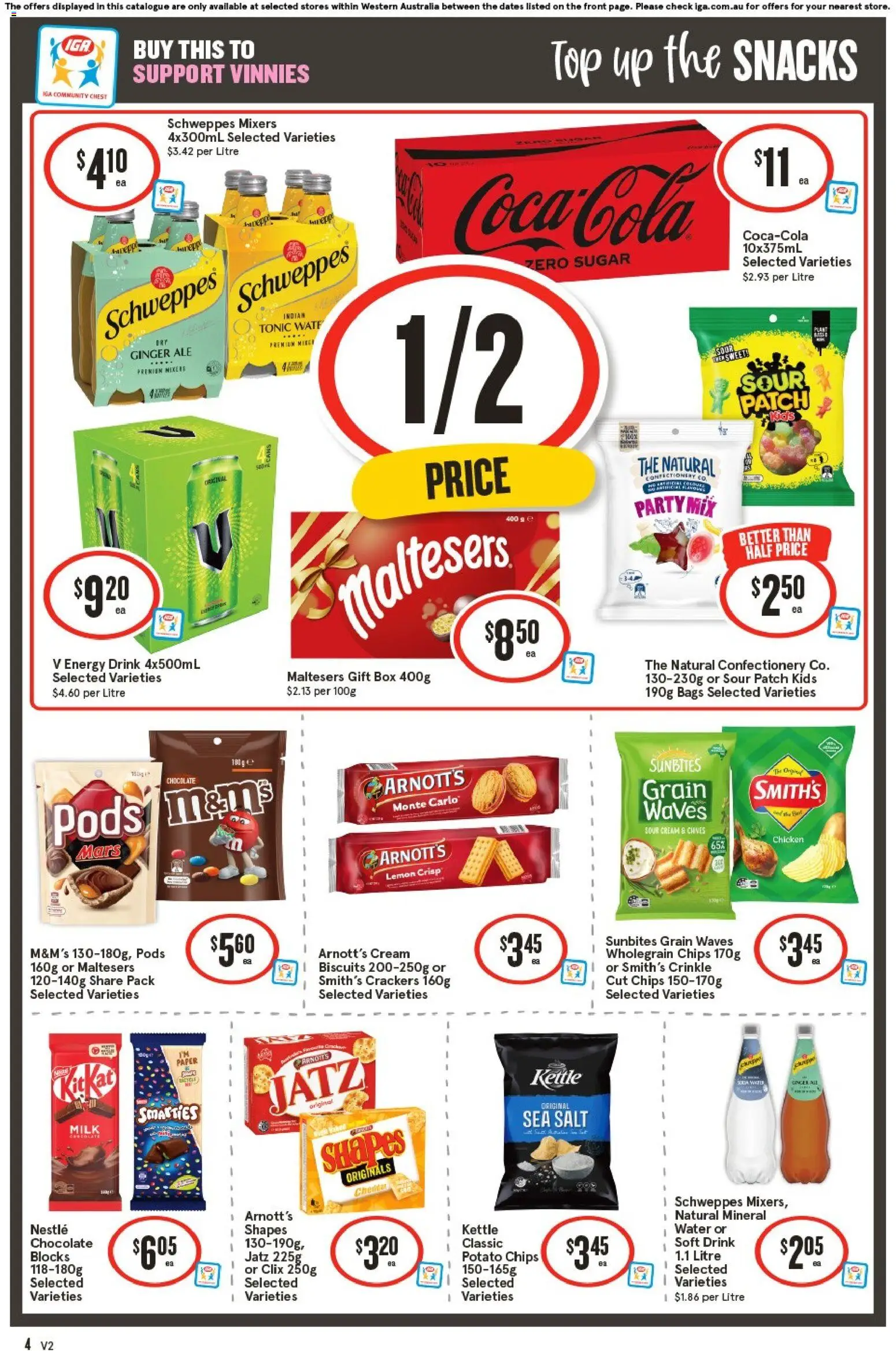 IGA catalogue - valid from 17.12.2025 | Page: 4 | Products: Crackers, Chips, Cream, Water