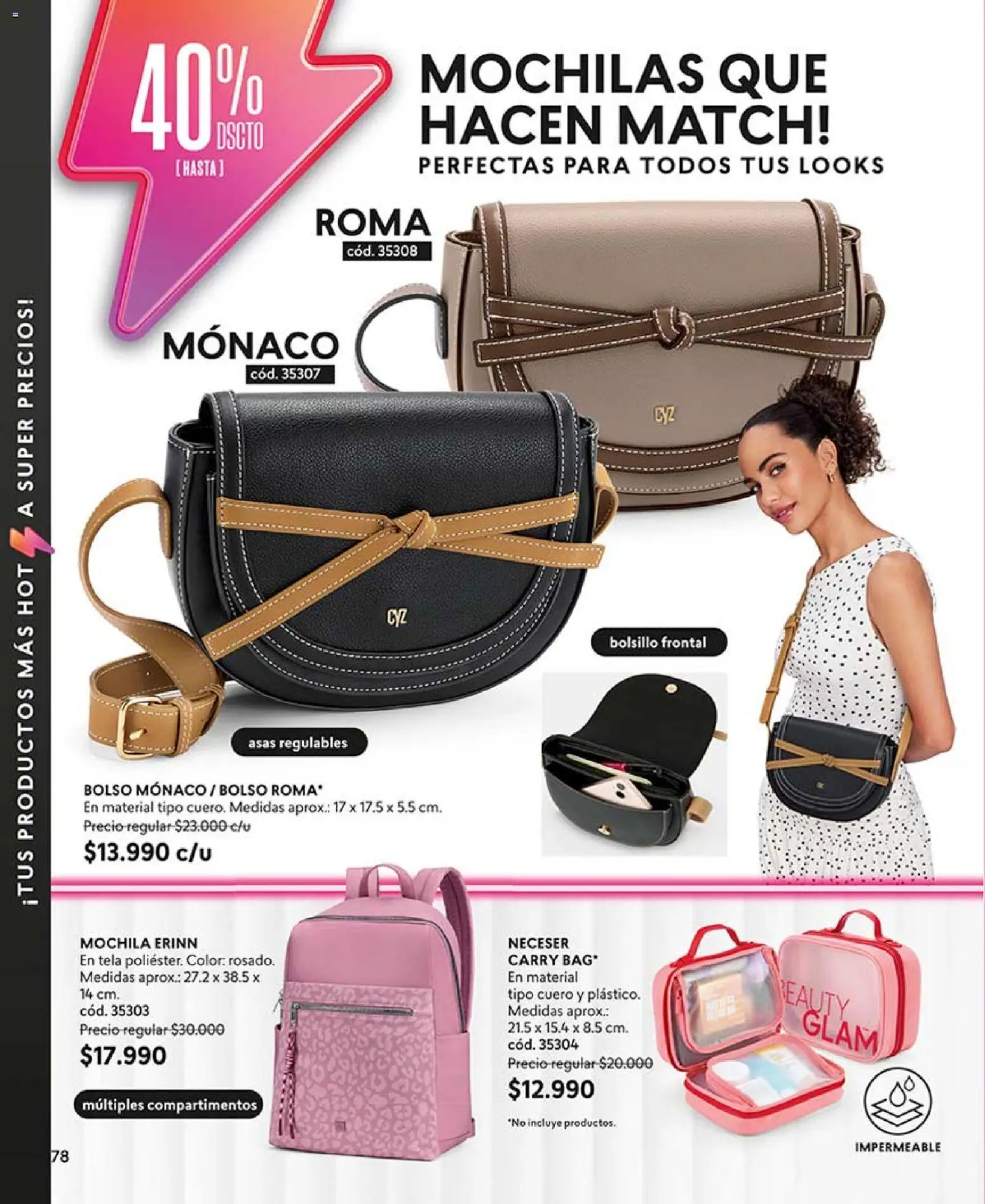 Catálogo CyZone Campaña 8 │ válido desde el 29.04.2026 | Página: 78 | Productos: Neceser, Bolso, Mochila