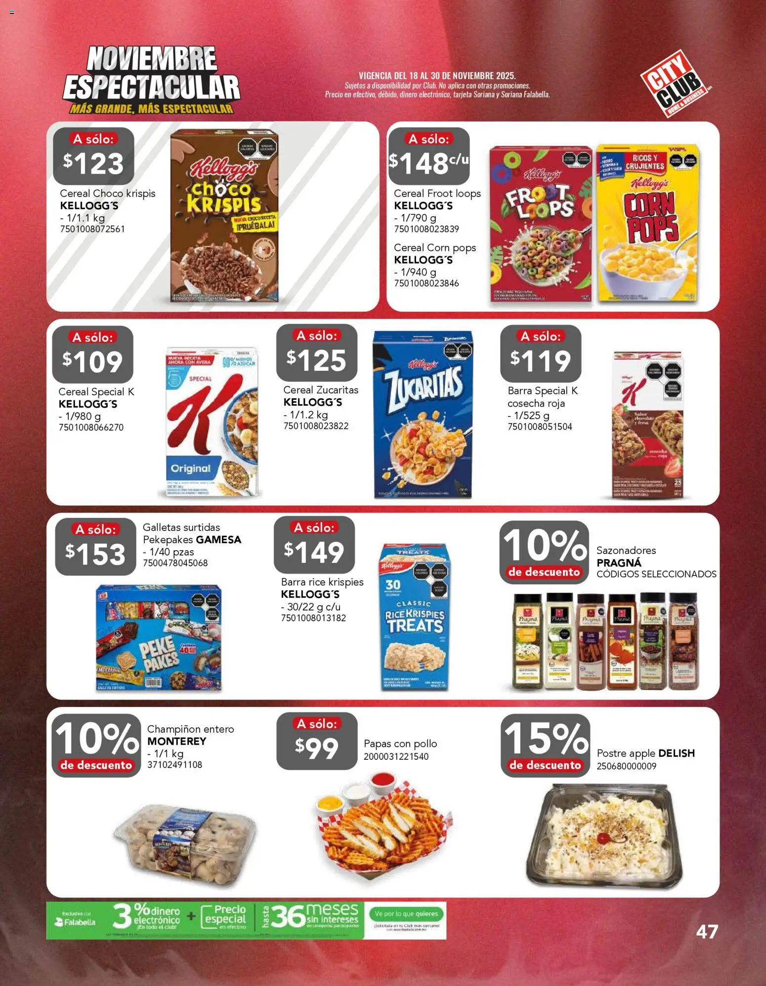 Nuevas ofertas de City Club válidas en toda la República Mexicana desde el 31.10.2025. ¡Encuentra las mejores ofertas en City Club Buen Fin! | Página: 47 | Productos: Pollo, Avena, Galletas, Barra