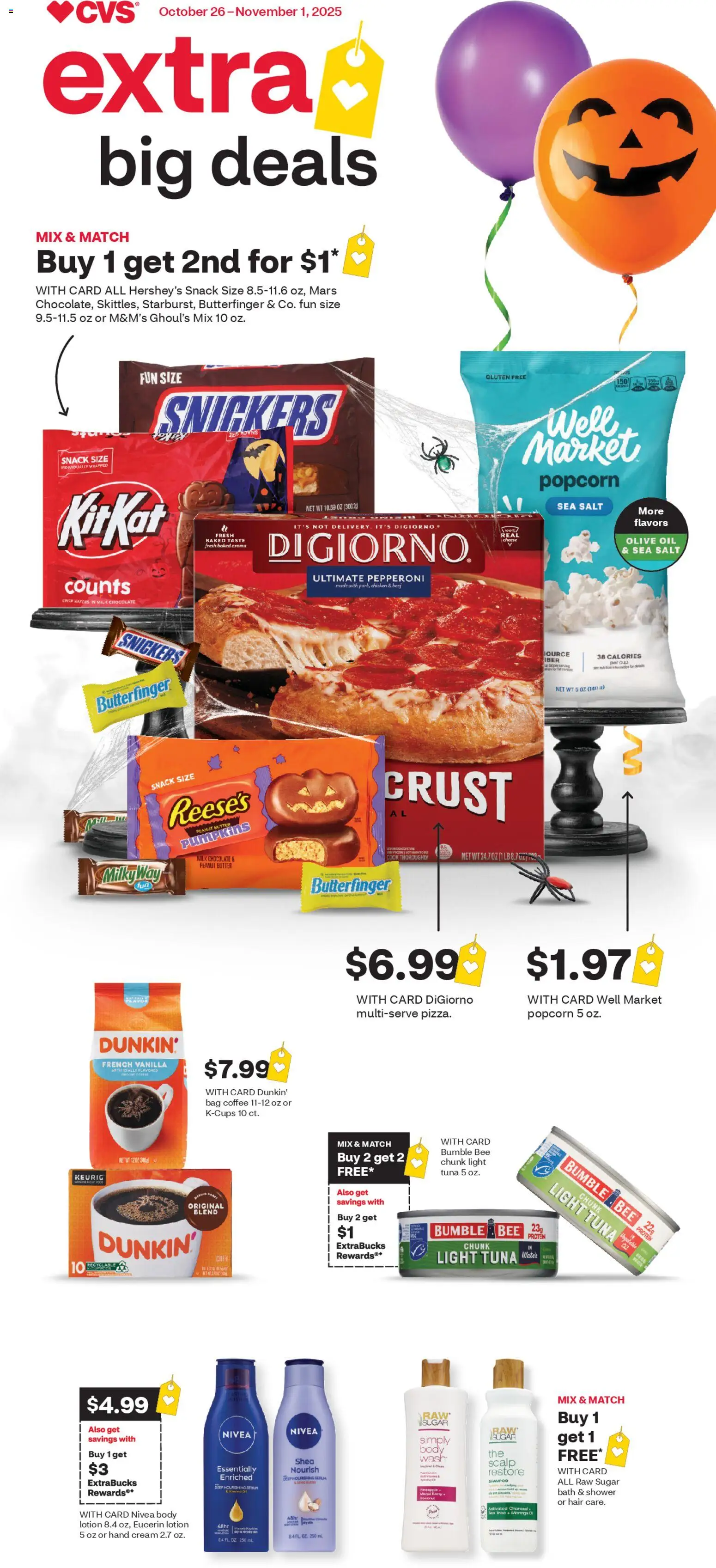 CVS Pharmacy Weekly Ad - valid from 26.10.2025 | Page: 1 | Products: Shampoo, Milk, Cream, Salt