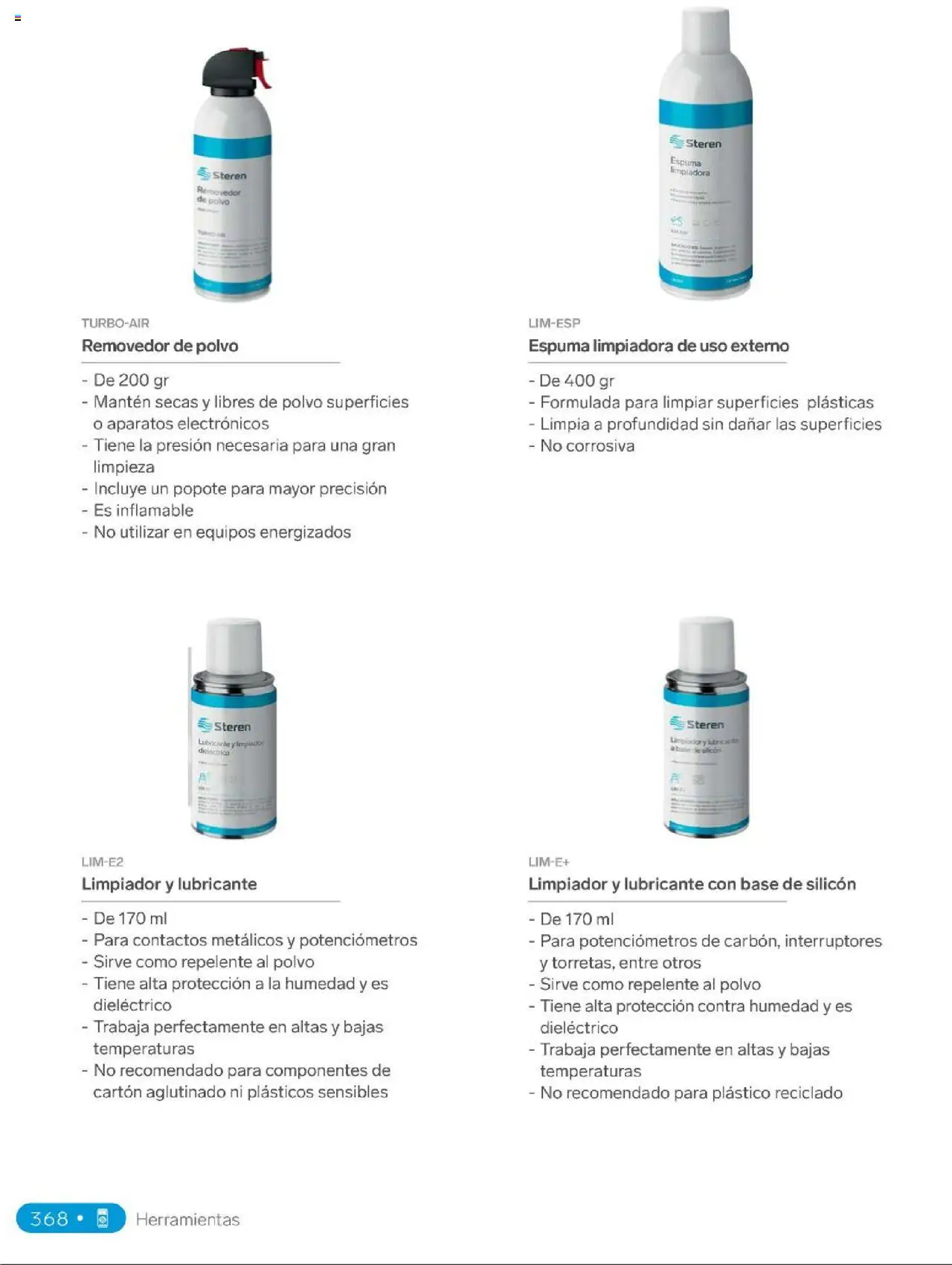 Nuevas ofertas de Steren válidas en toda la República Mexicana desde el 01.01.2025. ¡Encuentra las mejores ofertas en Steren catálogo! | Página: 386 | Productos: Espuma, Limpiador, Repelente, Polvo