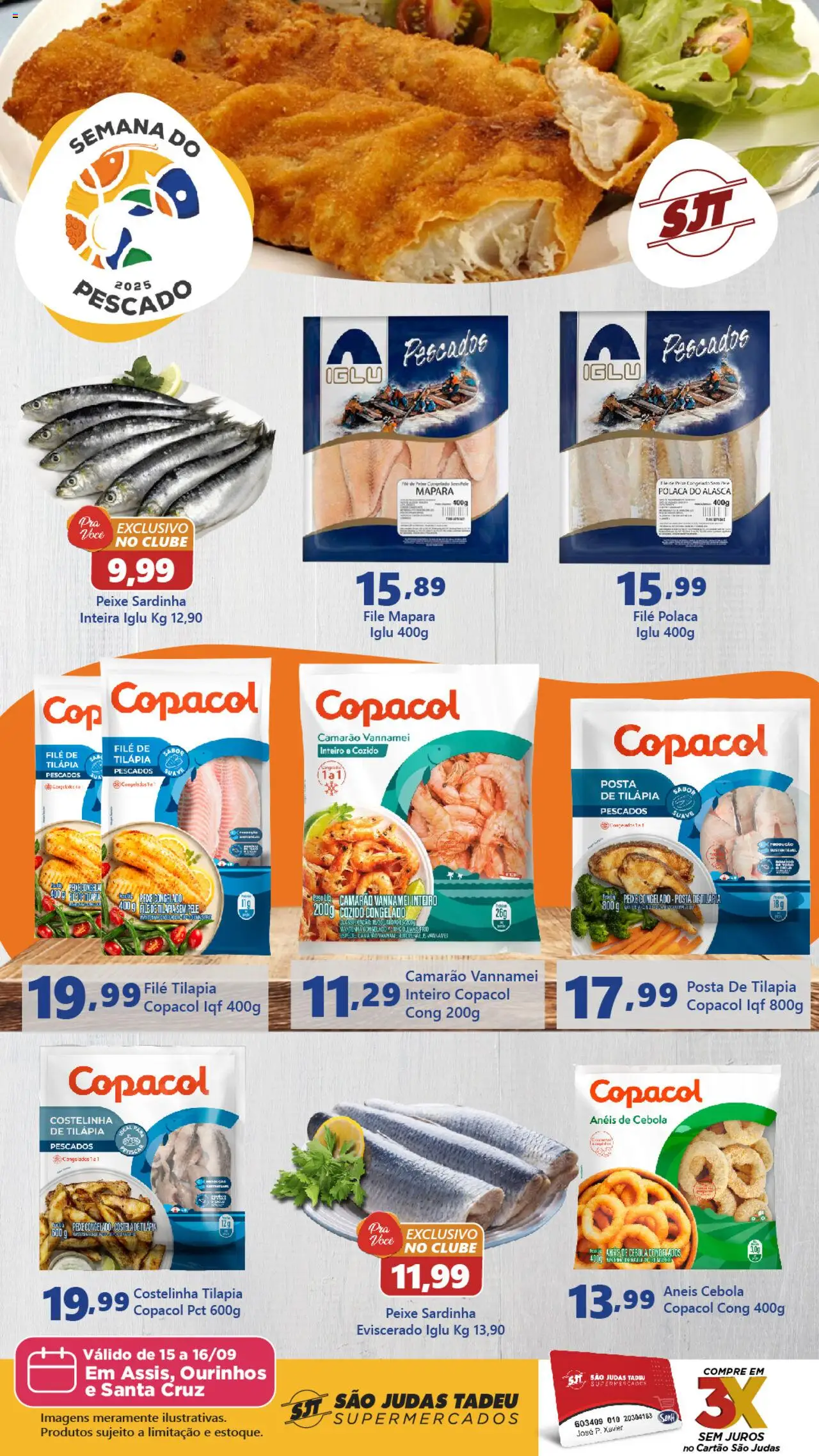São Judas Tadeu Folheto - válido de 15.09.2025 | Página: 1 | Produtos: Cebola, Camarão, Peixe, Sardinha