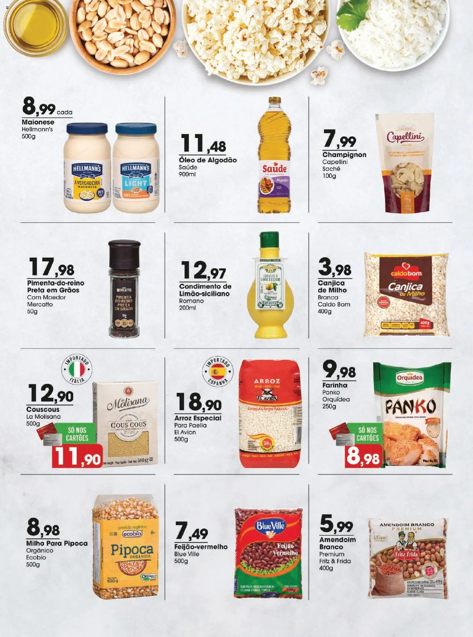 Zaffari Folheto - válido de 24.03.2026 | Página: 4 | Produtos: Feijão, Óleo, Champignon, Pipoca